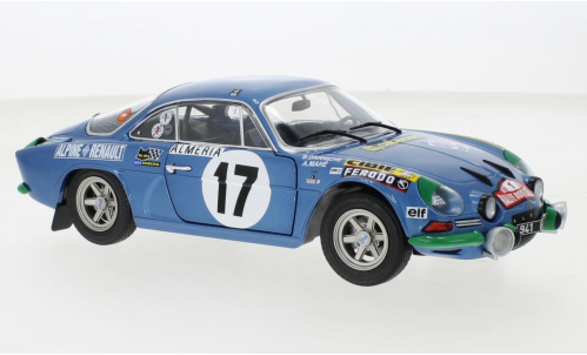 Alpine A110 1/18 Solido Renault 1600S No.17 Rallye Monte Carlo 1972 modelauto