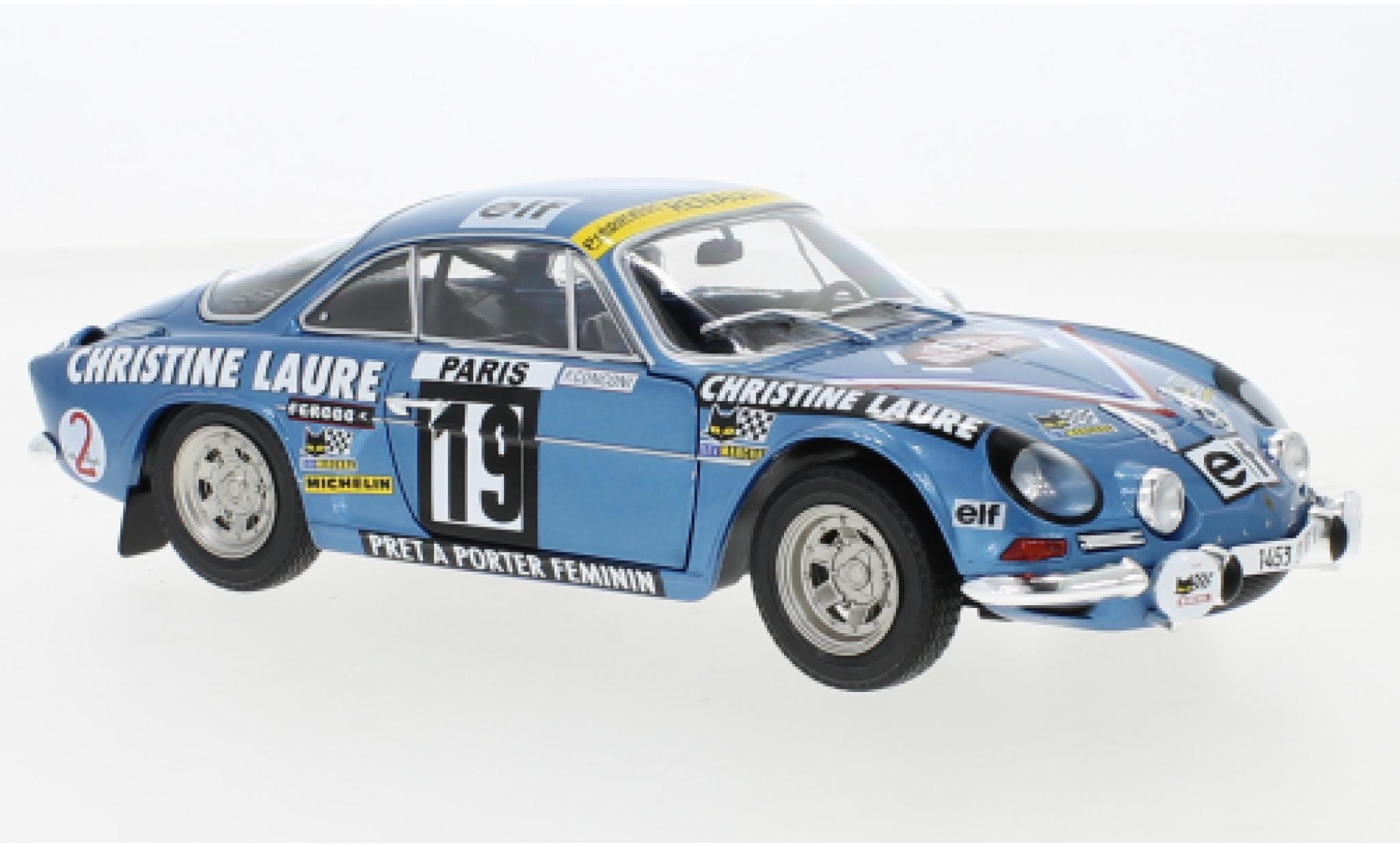 Alpine A110 1/18 Solido Renault No.19 Rallye WM Rallye Monte Carlo 1976 modelauto