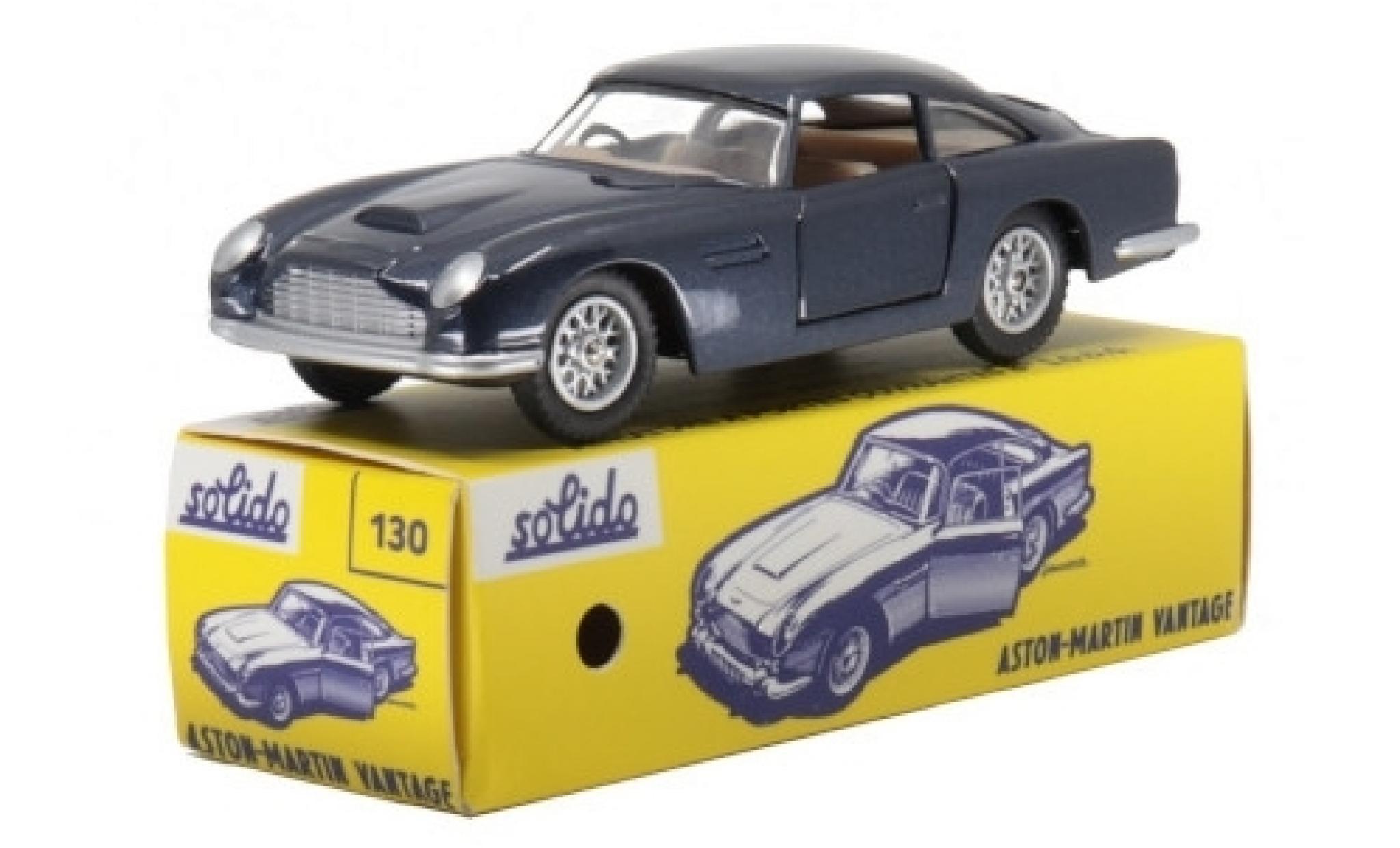 Aston Martin DB5 1/43 Solido Vantage blauw fonc&eacute; 1964 modelauto