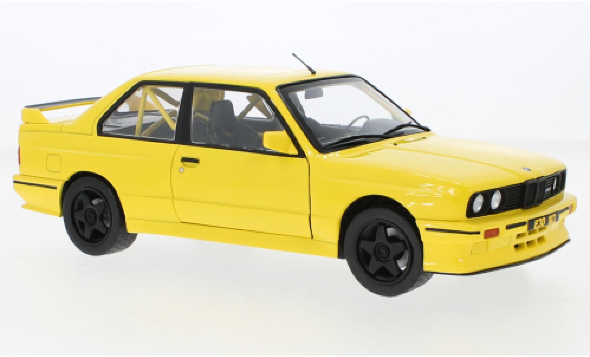 Bmw M3 1/18 Solido (E30) geel 1990 modelauto