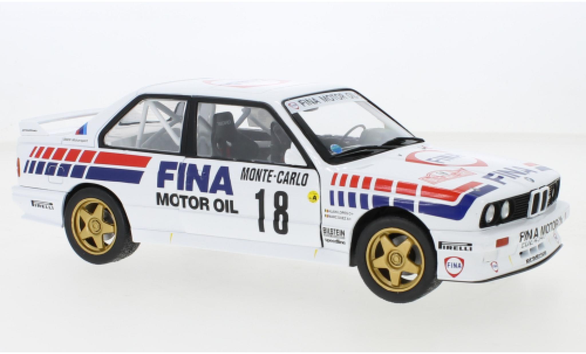 Bmw M3 1/18 Solido (E30) No.18 Fina Rallye WM Rallye Monte Carlo 1988 modelauto