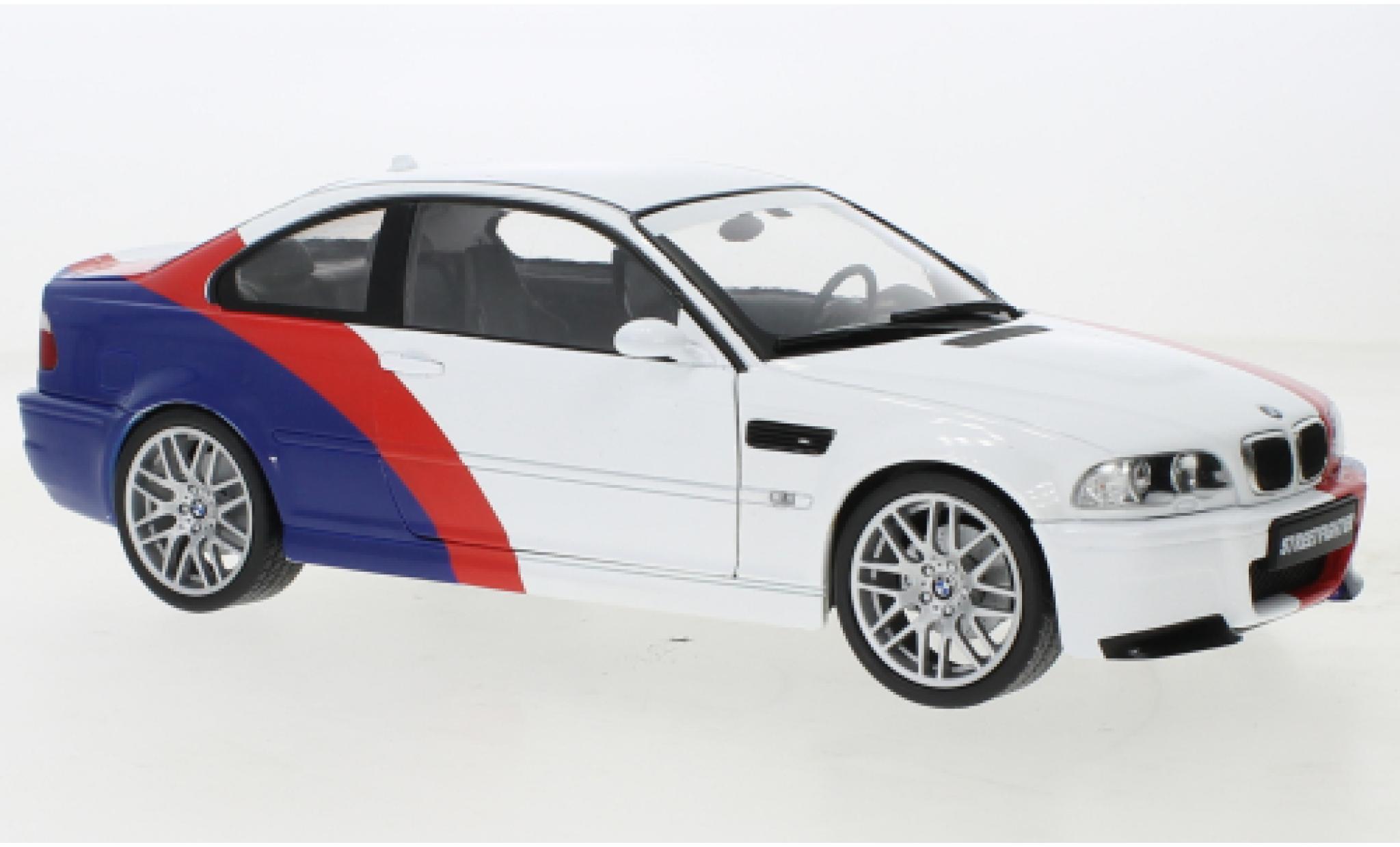 Bmw M3 1/18 Solido (E46) wit/D&eacute;corer 2000 modelauto