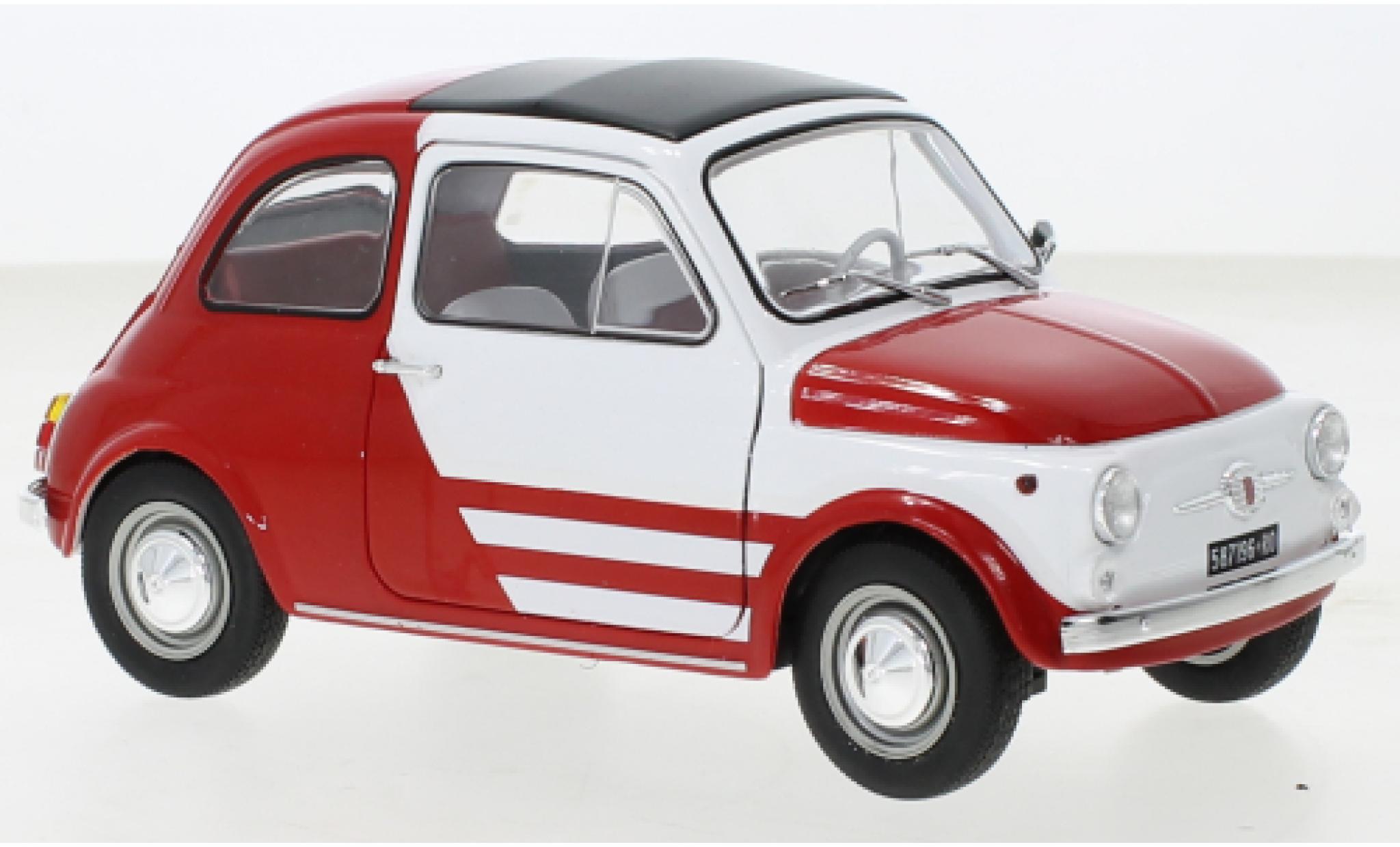 Fiat 500 1/18 Solido Robe di Kappa wit/rood 1965 modelauto