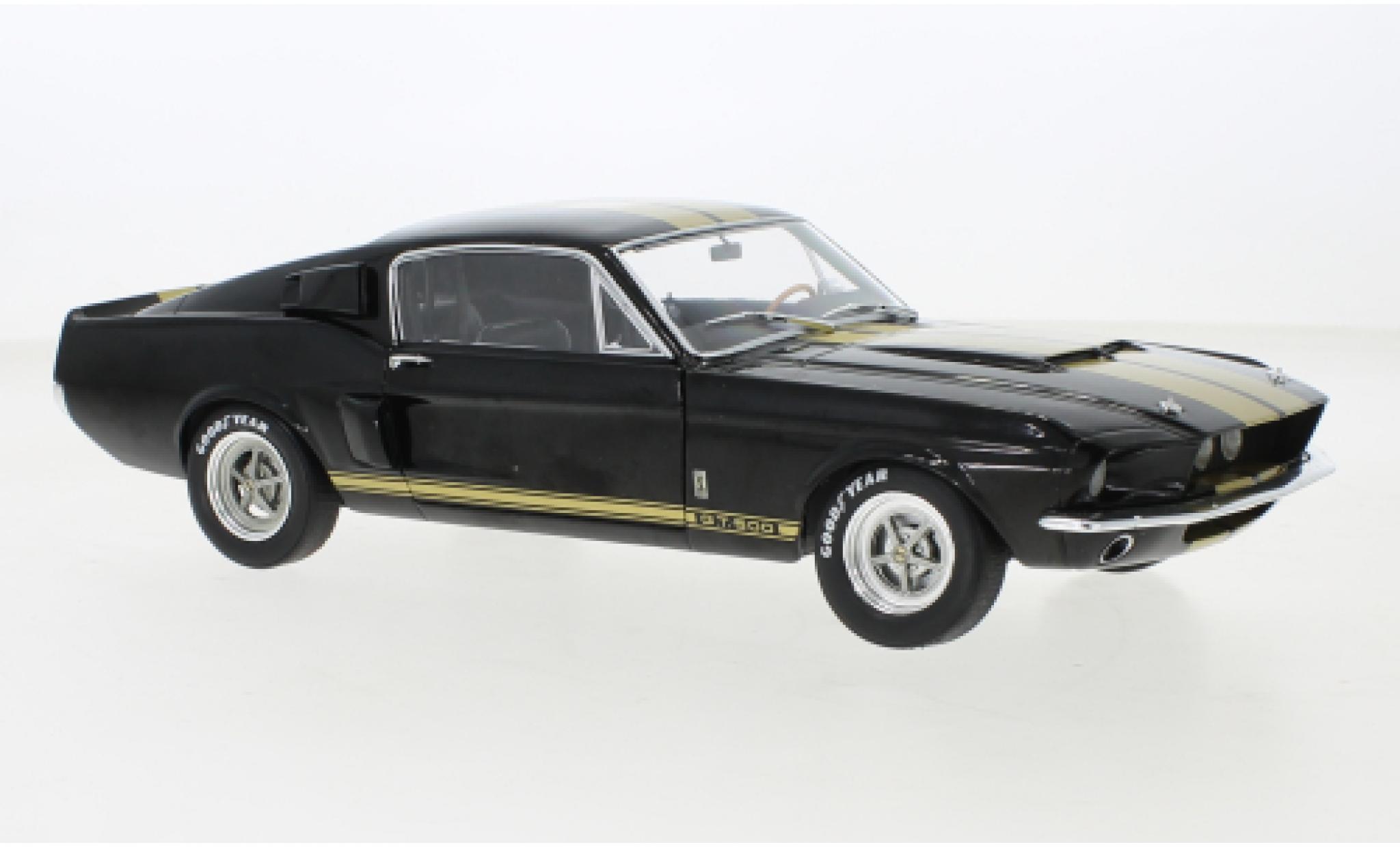 Shelby GT 500 1/18 Solido Ford Mustang zwart/gold 1967 modelauto