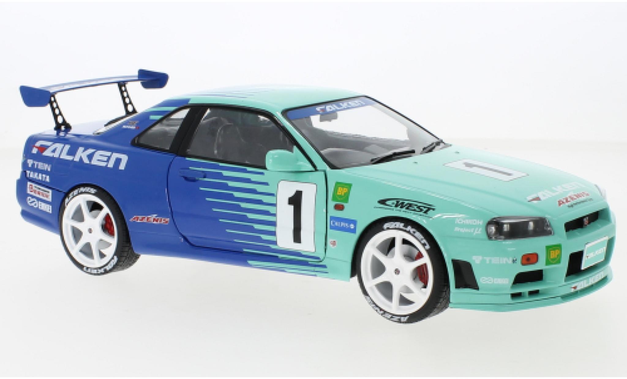 Nissan Skyline 1/18 Solido GT-R (R34) RHD No.1 Falken JGTC 1967 modelauto