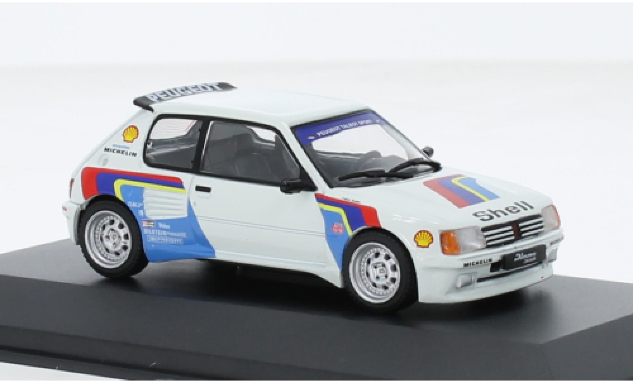 Peugeot 205 1/43 Solido GTI Dimma wit/D&eacute;corer modelauto