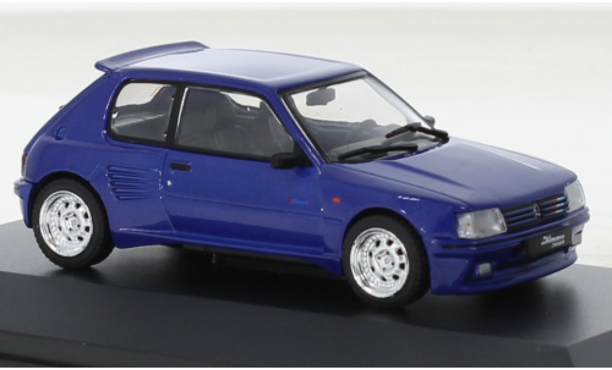 Peugeot 205 1/43 Solido GTI Dimma metallic blauw 1989 modelauto