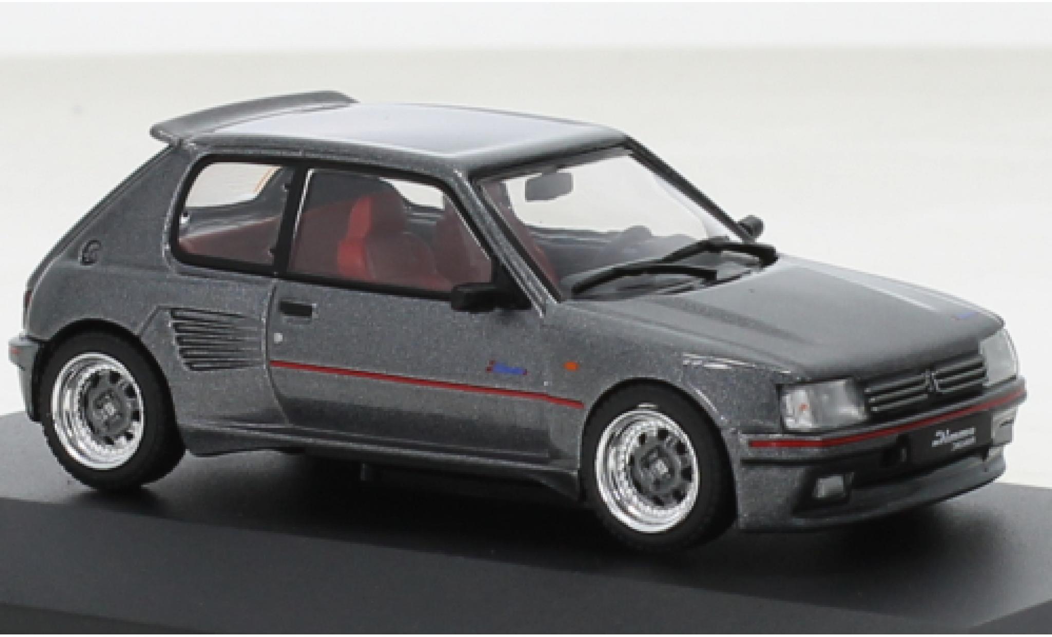 Peugeot 205 1/43 Solido GTI Dimma metallic grijs 1989 modelauto