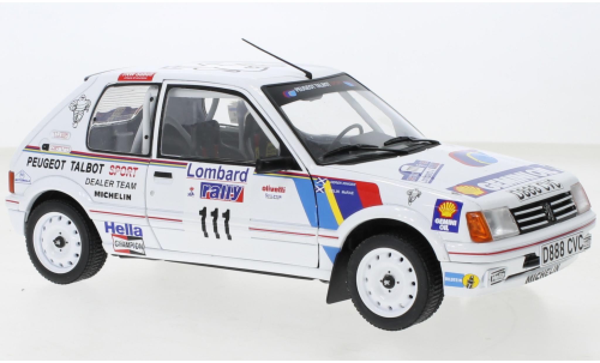 Peugeot 205 1/18 Solido GTI No.111 Rallye WM RAC Rallye 1988 modelauto