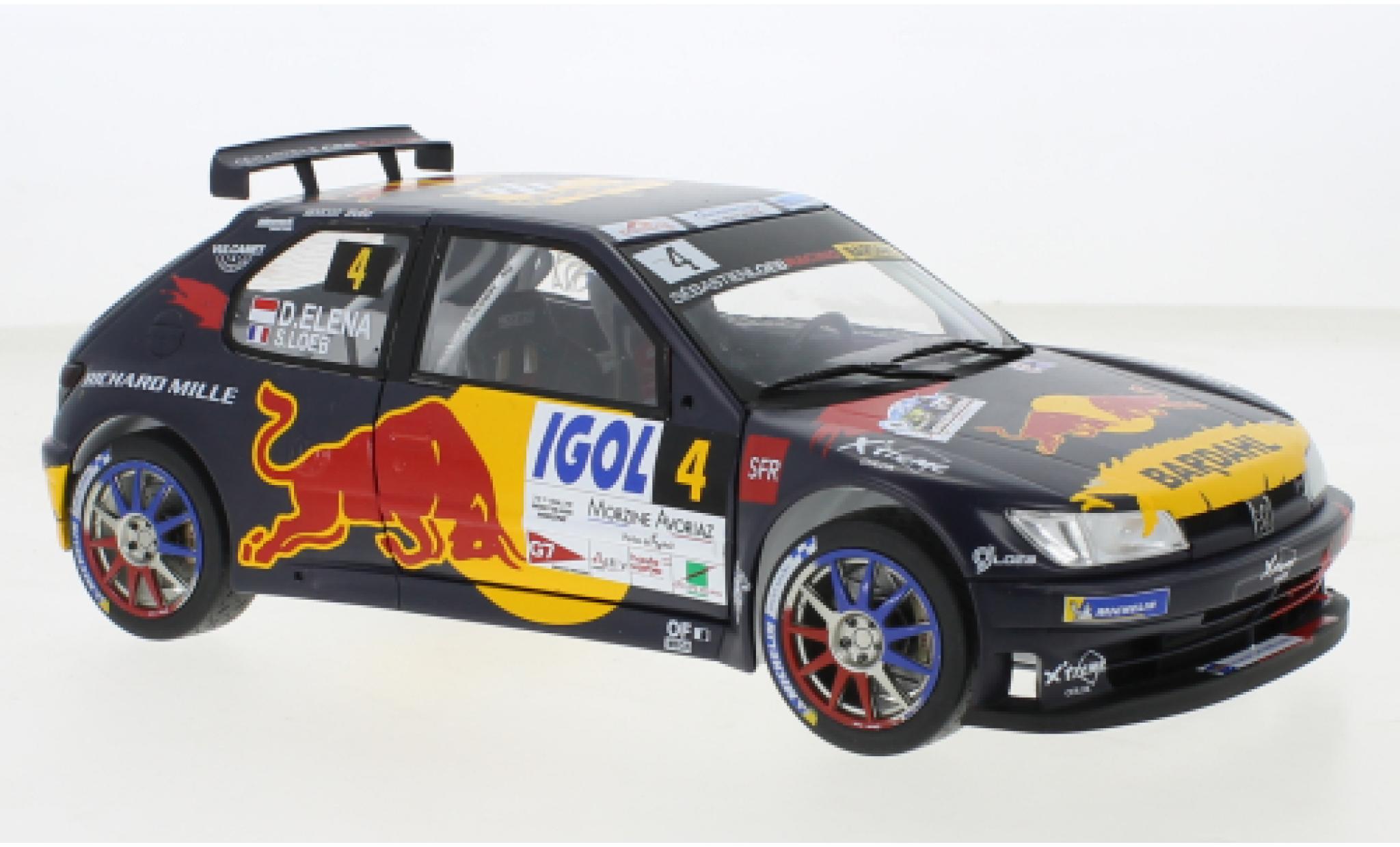 Peugeot 306 1/18 Solido Maxi No.4 Red Bull Rally du Mont Wit 2021 modelauto