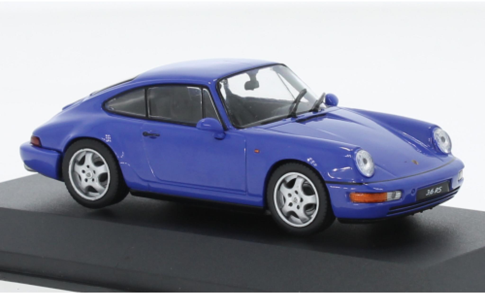 Porsche 964 1/43 Solido 911  RS blauw 1992 modelauto