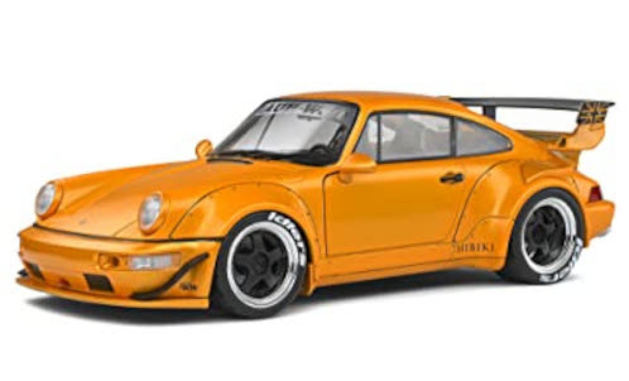 Porsche 991 RWB 1/18 Solido 911 (964) metallic oranje HIBIKI 2016 modelauto