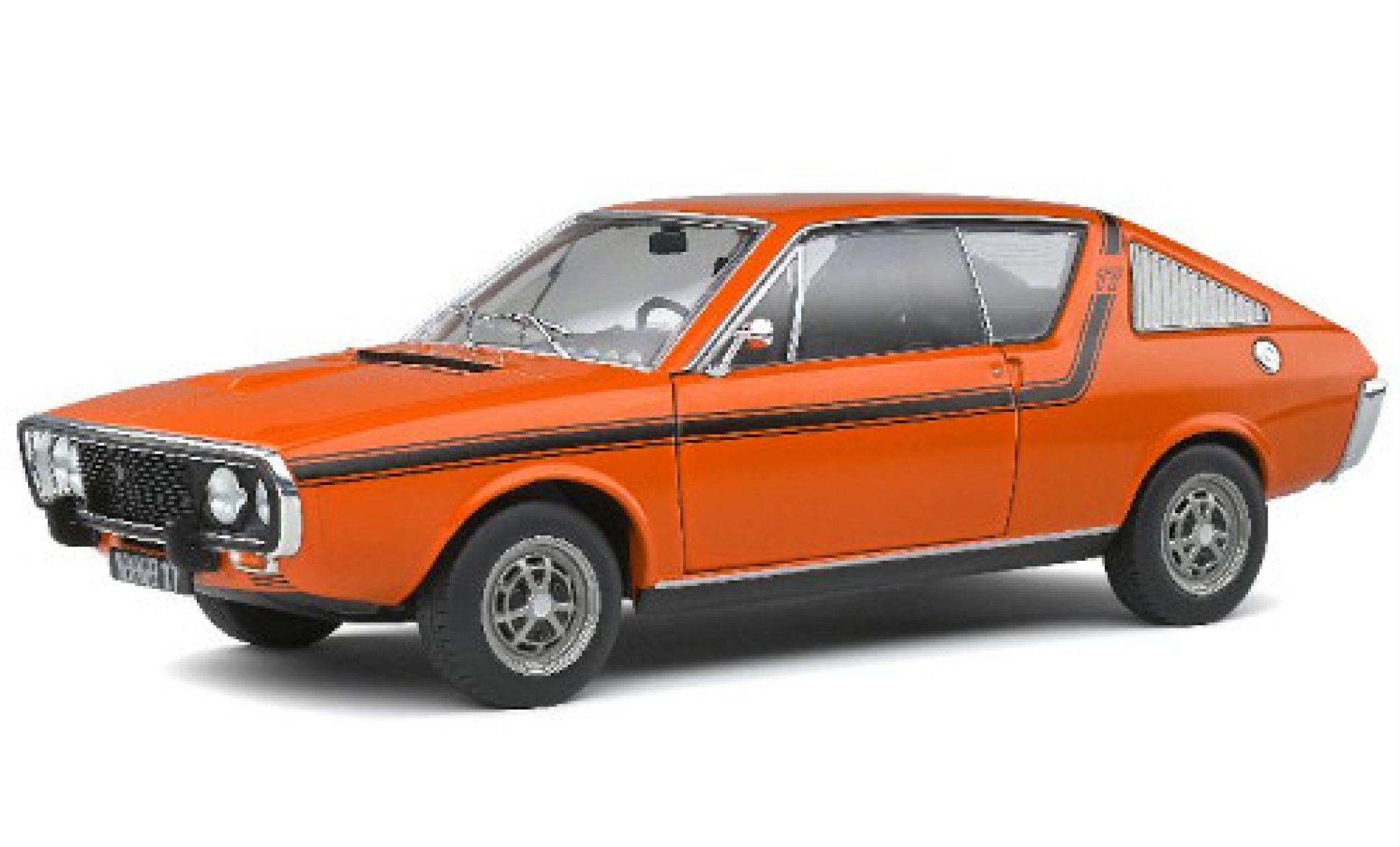 Renault 17 1/18 Solido Gordini oranje/zwart 1974 modelauto