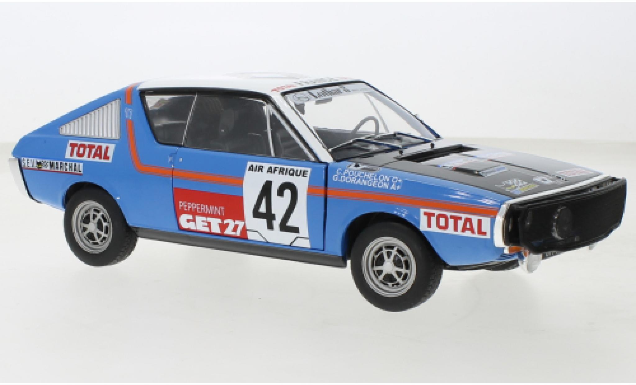 Renault 17 1/18 Solido No.42 Rally Abidjan - Nice 1976 modelauto