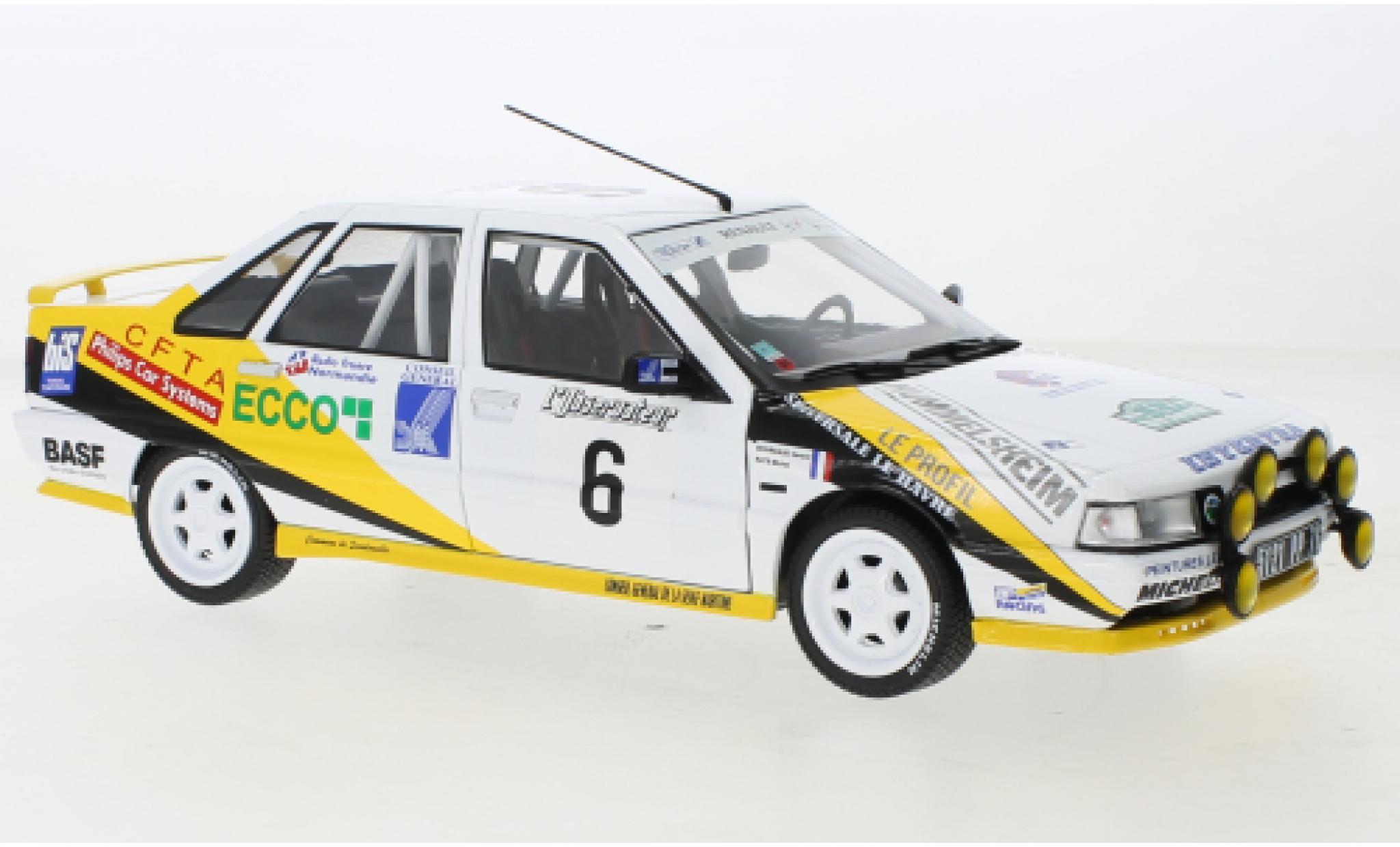 Renault 21 1/18 Solido Turbo No.6 Rallye Charlemagne 1991 modelauto