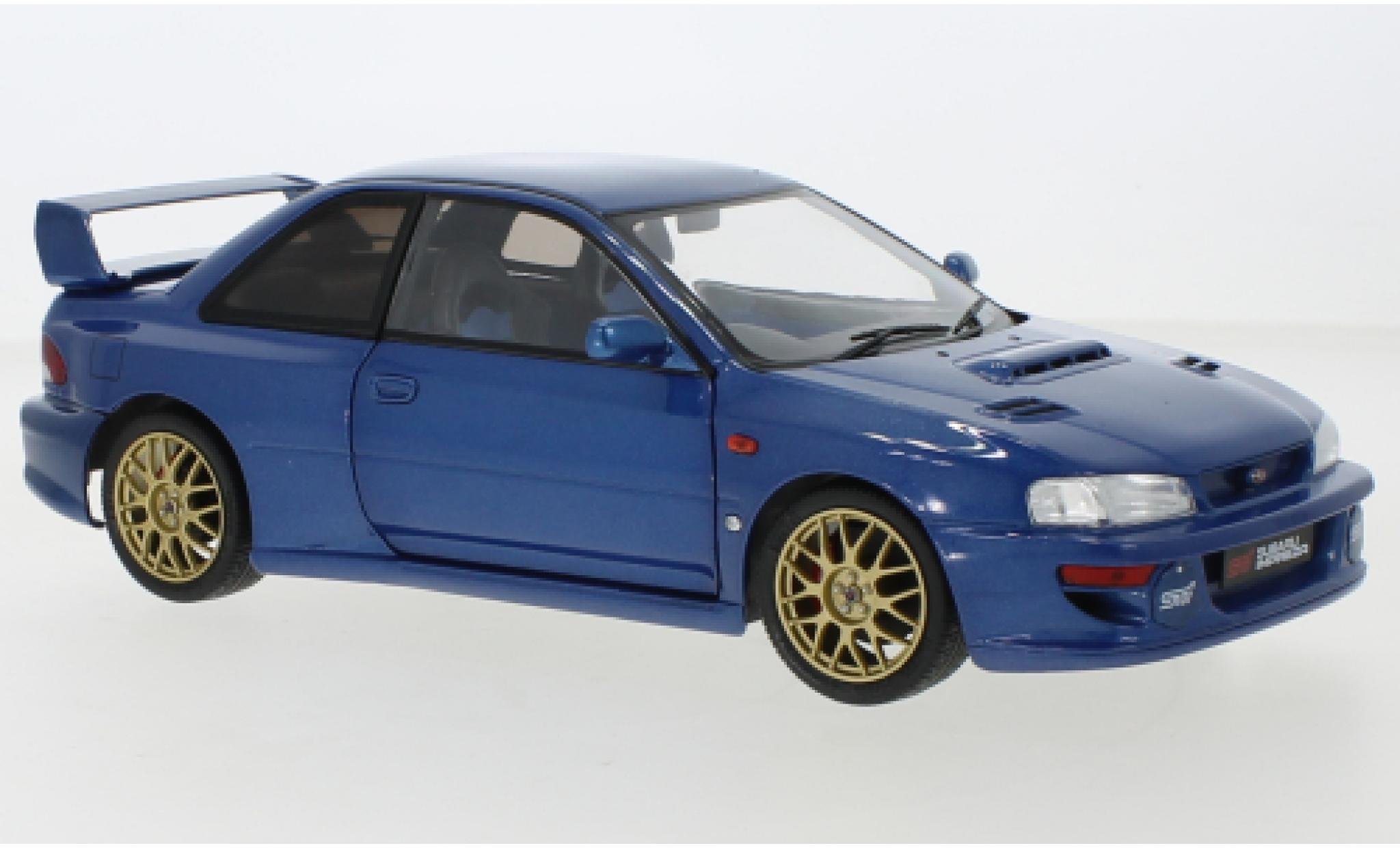 Subaru Impreza 1/18 Solido (22B) STi metallic blauw RHD 1998 modelauto