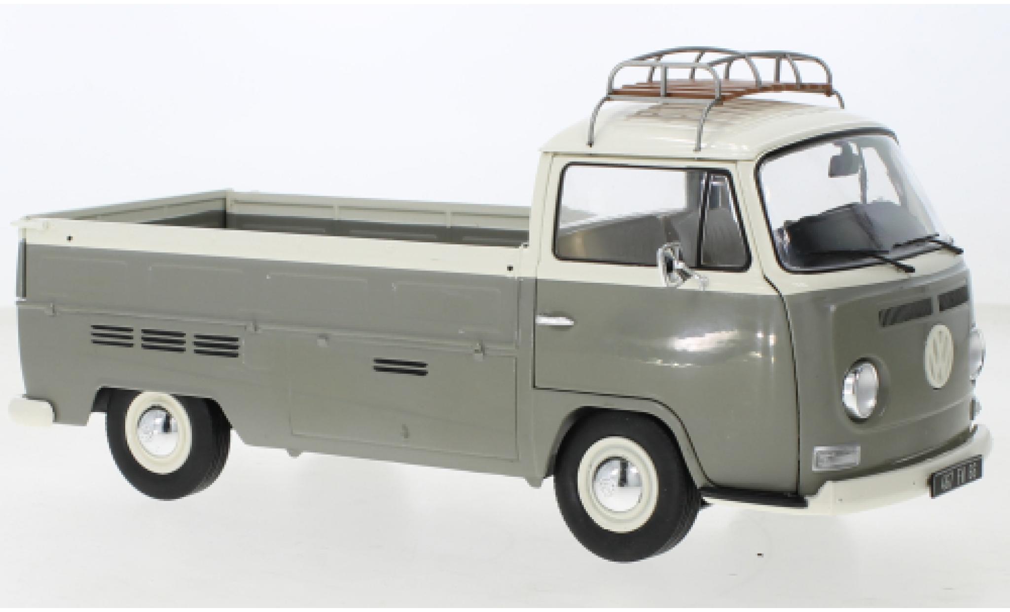 Volkswagen T2 1/18 Solido Pick Up grijs/wit 1968 modelauto