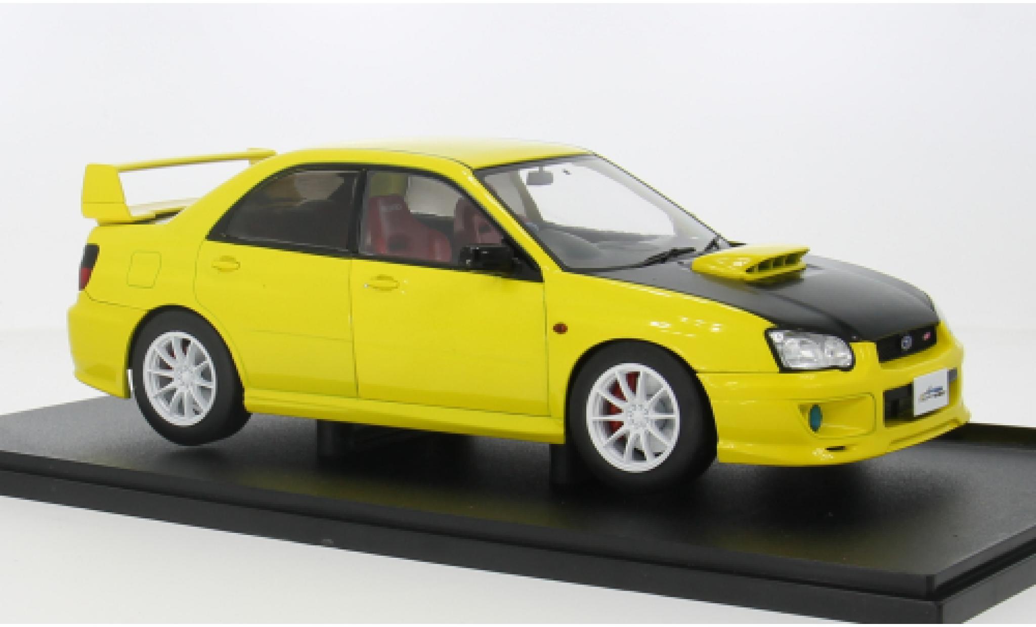 Subaru Impreza 1/18 Solido WRX STI geel/zwart 1:18 modelauto