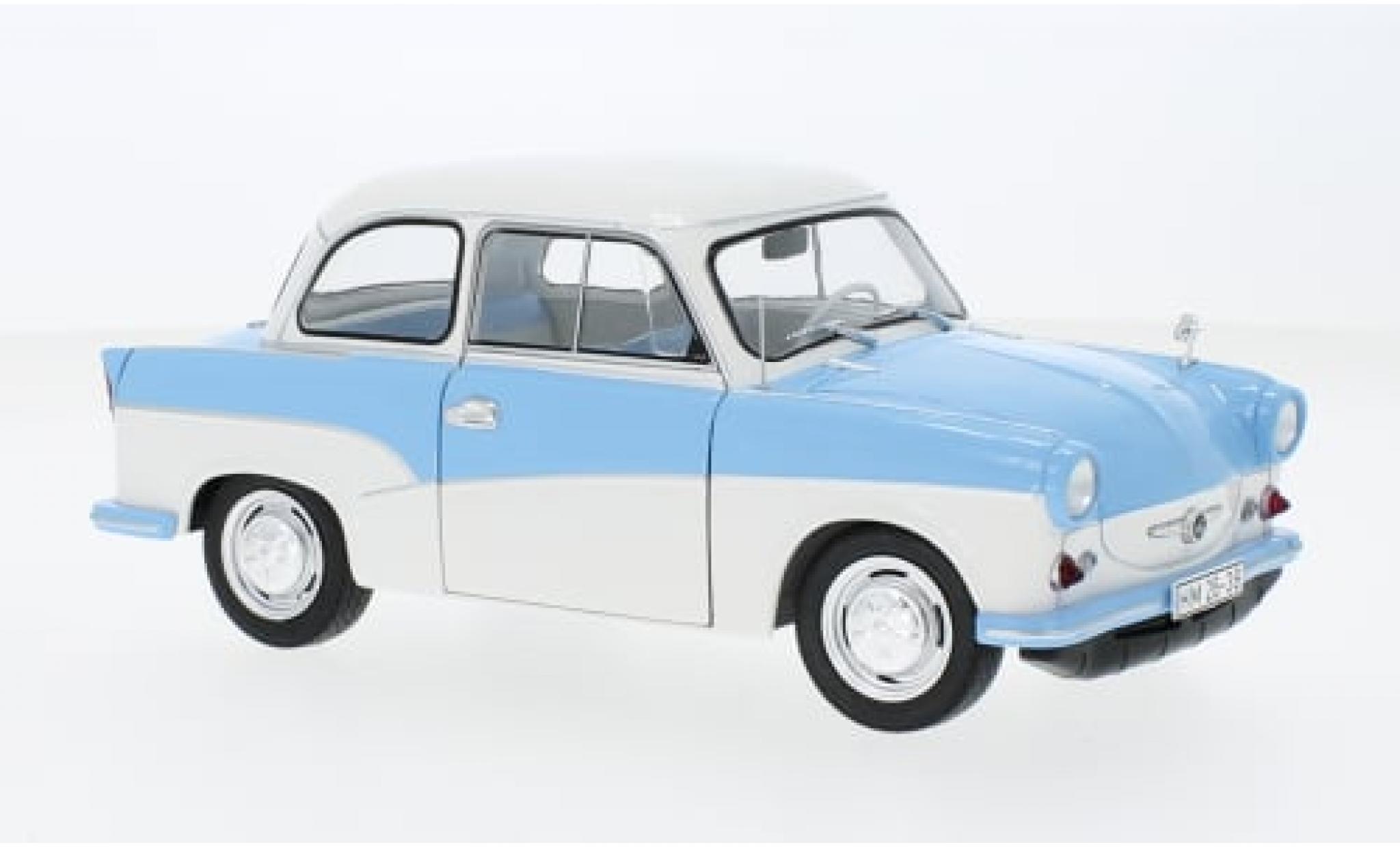 Trabant P50 1/18 Solido blauw/wit 1958 1:18 modelauto