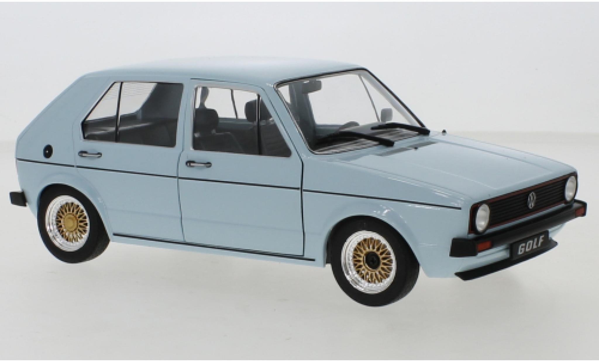 Volkswagen Golf 1/18 Solido I Custom blauw modelauto