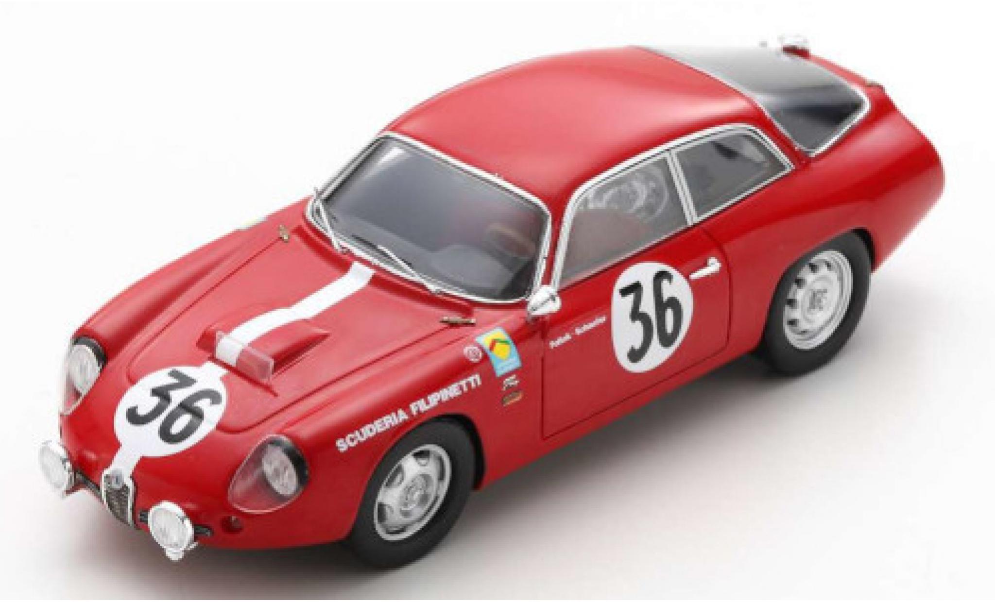 Alfa Romeo Giulietta 1/43 Spark GZ No.36 Scuderia Filipinetti 24h Le Mans 1963 K.Foitek/A.Sch&auml;fer modelauto