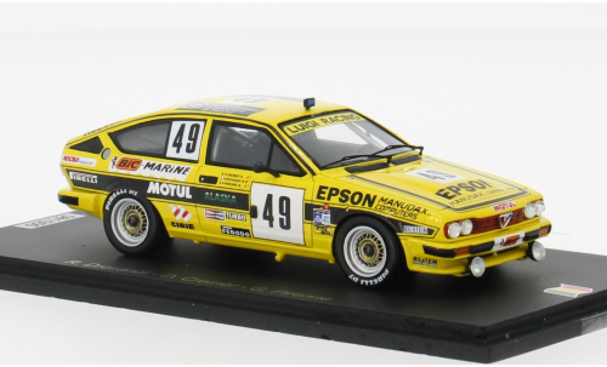 Alfa Romeo GT 1/43 Spark V 6 24h Spa 1984 #49 1:43 modelauto
