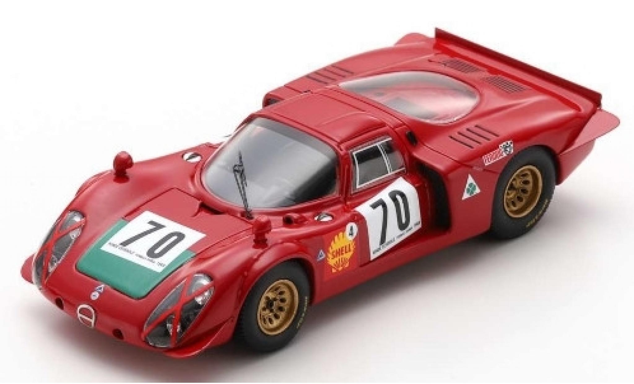 Alfa Romeo T33 1/43 Spark Tipo 33/2 No.70 Autodelta Ronde Cevenole 1969 I.Giunti modelauto