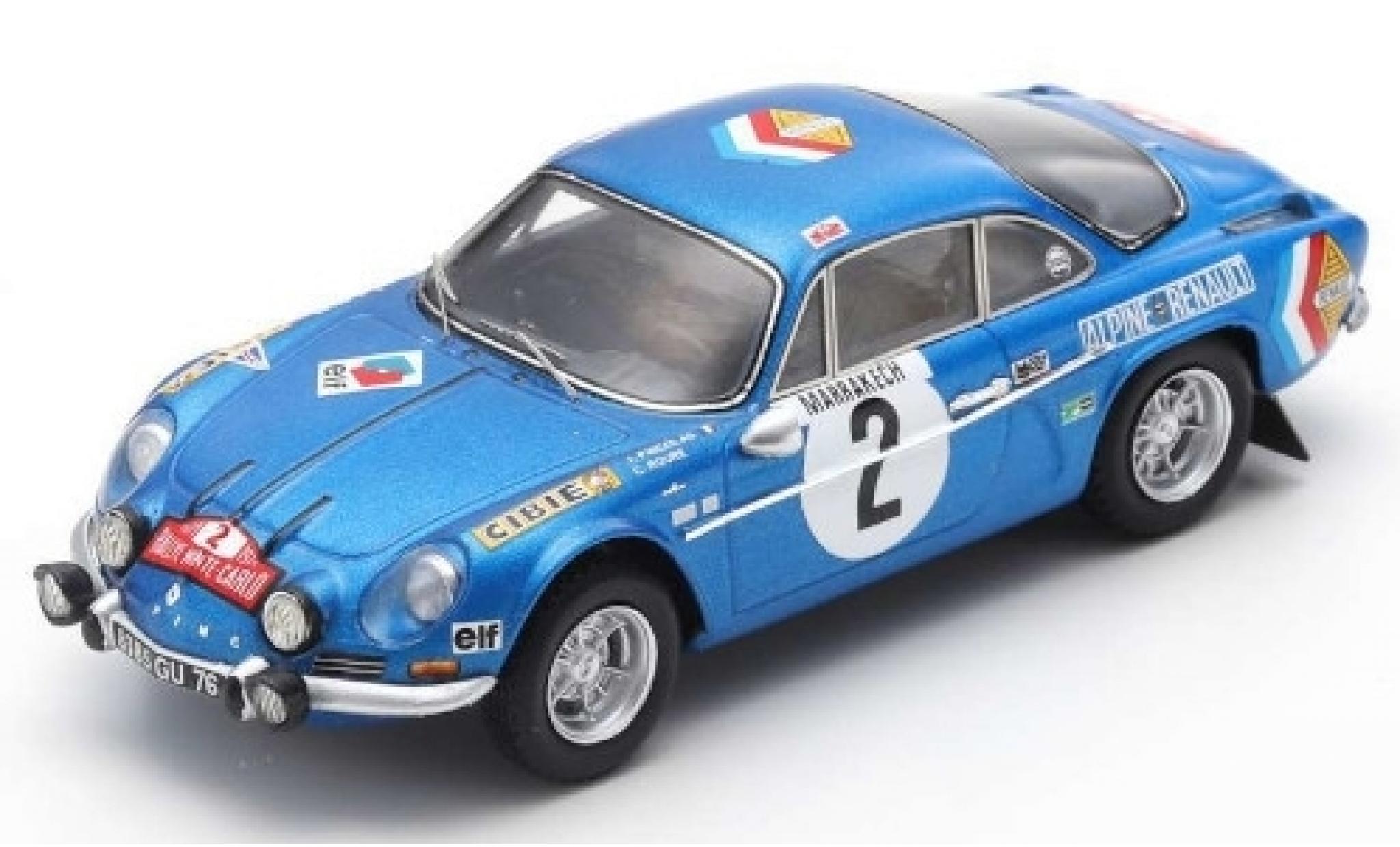 Alpine A110 1/43 Spark No.2 Renault Rallye Monte Carlo 1971 J.P.Nicolas/C.Roure modelauto