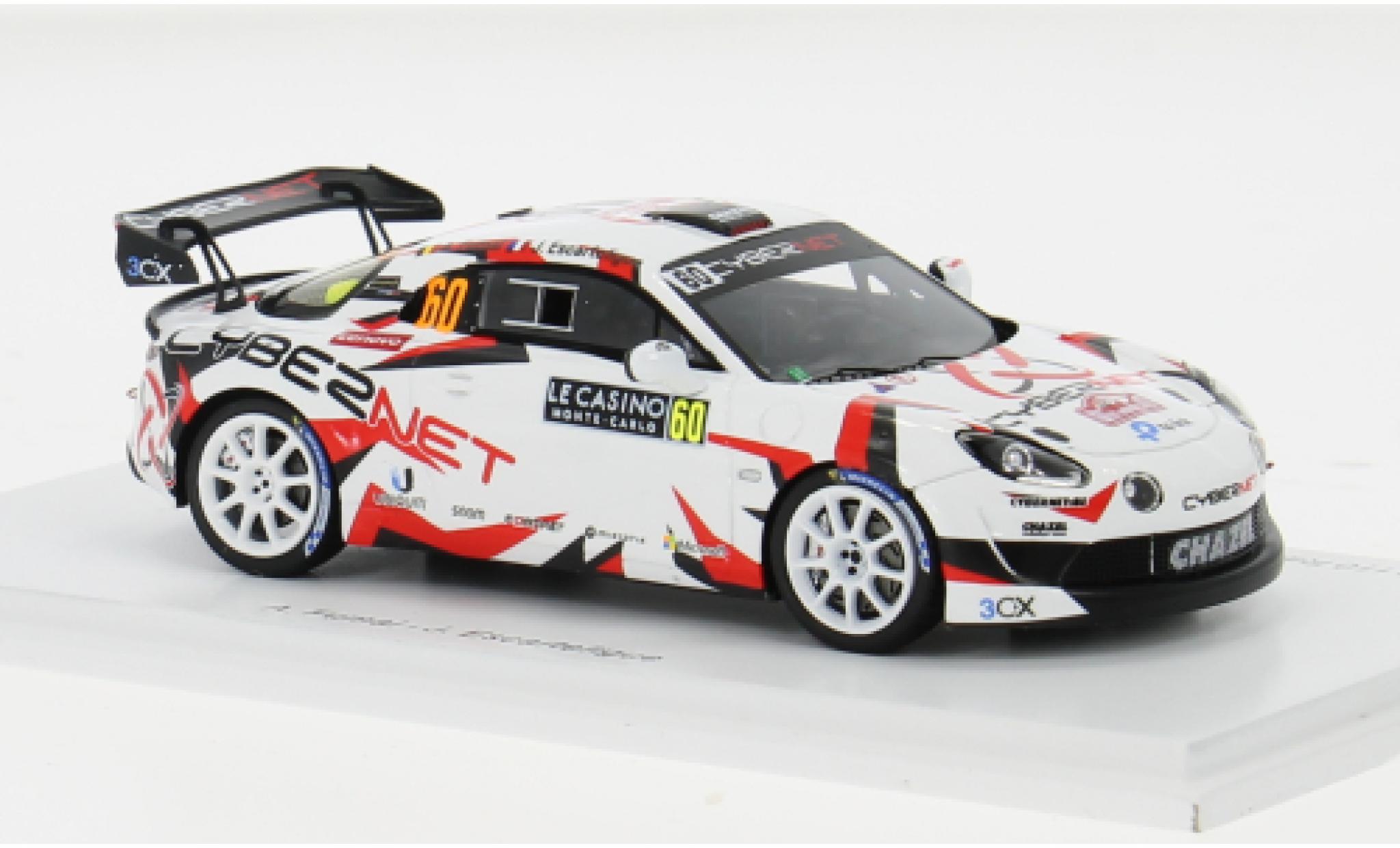 Alpine A110 1/43 Spark Rally RGT No.60 Chazel Technologie Course Rallye WM Rallye Monte Carlo 2024 1:43 modelauto