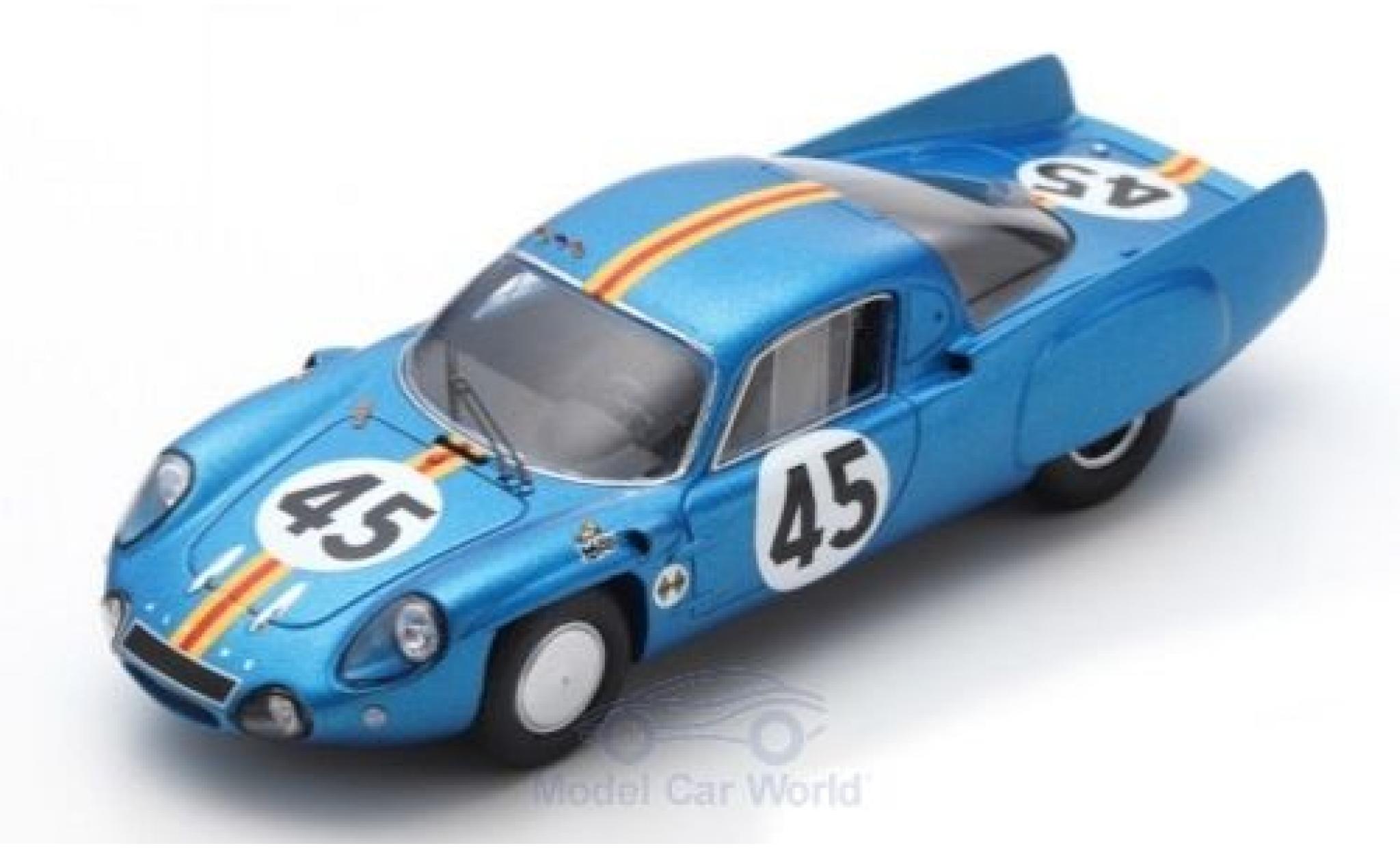 Alpine A210 1/43 Spark No.45 24h Le Mans 1966 G.Verrier/R.Bouharde modelauto
