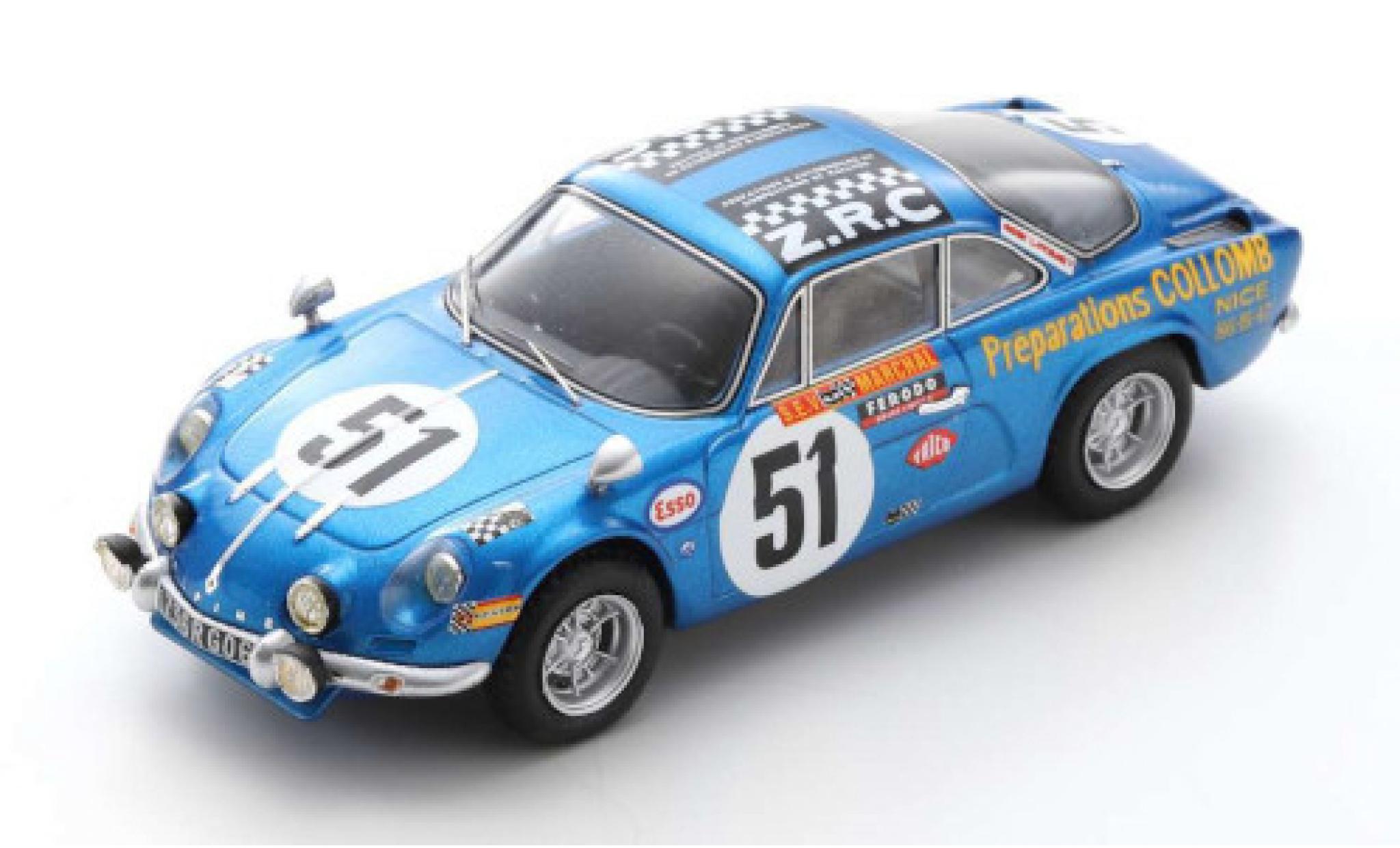 Alpine A110 1/43 Spark Renault No.51 24h Le Mans 1968 B.Collomb/F.Lacarreau modelauto