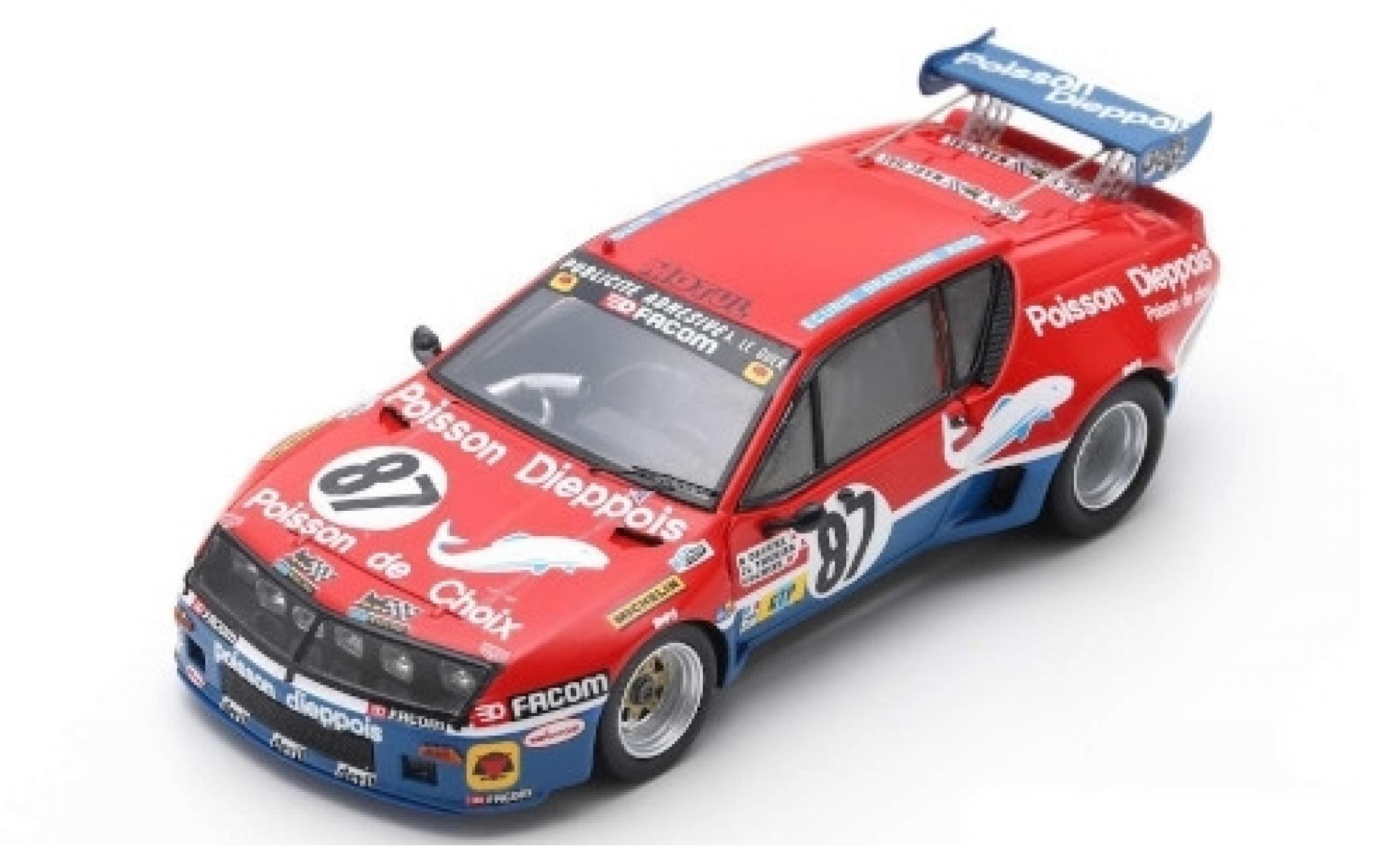Alpine A310 1/43 Spark Renault No.87 24h Le Mans 1977 J-L.Therier/B.Decure/Cochise modelauto