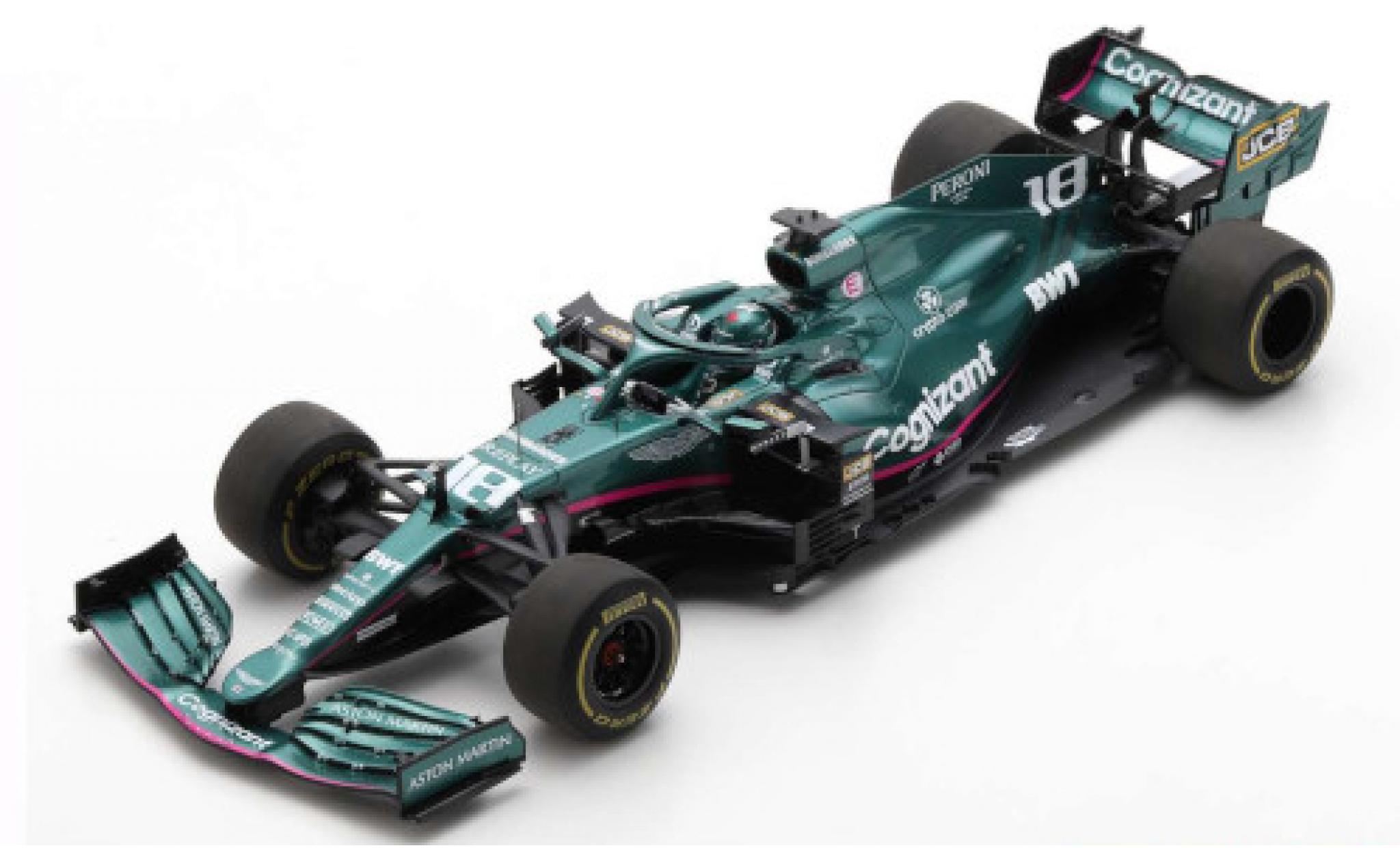 Aston Martin AMR2 1/43 Spark 1 No.18 Cognizant F1 Team Cognizant Formel 1 GP Bahrain 2021 L.Stroll modelauto
