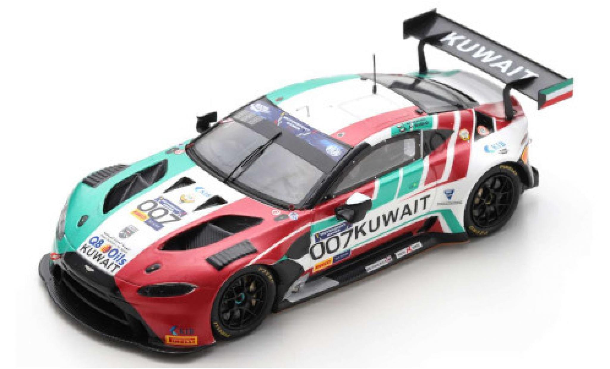 Aston Martin Vantage 1/43 Spark GT3 No.007 Team Kuwait FIA Motorsport Games GT Cup Vallelunga 2019 K.Al Mudhaf/Z.Ashkanani modelauto