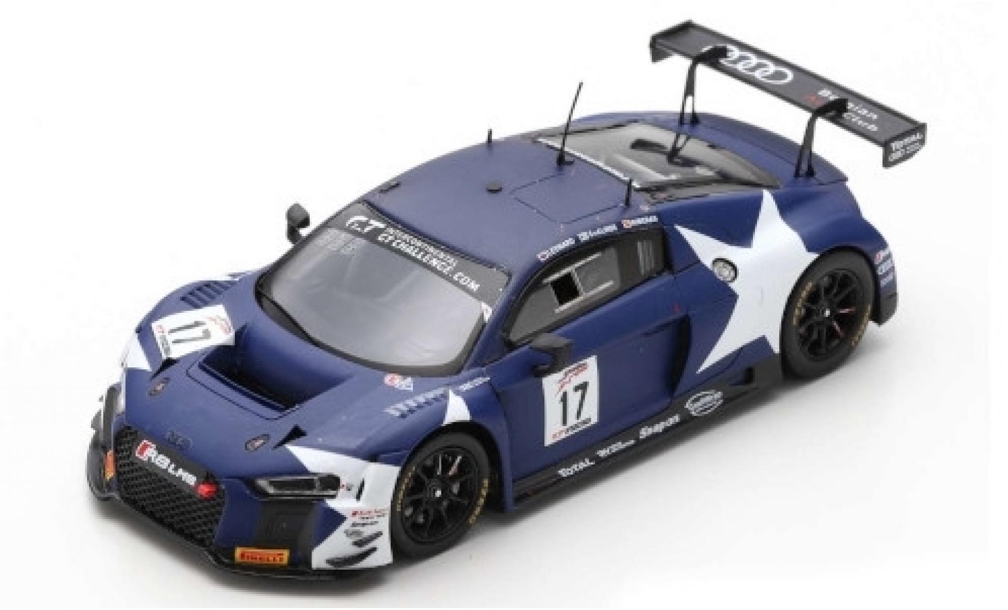 Audi R8 1/43 Spark LMS No.17 Sport Team WRT Intercontinental GT Challenge 8h Kalifornien 2018 S.van der Linde/A.Riberas/S.Leonard modelauto