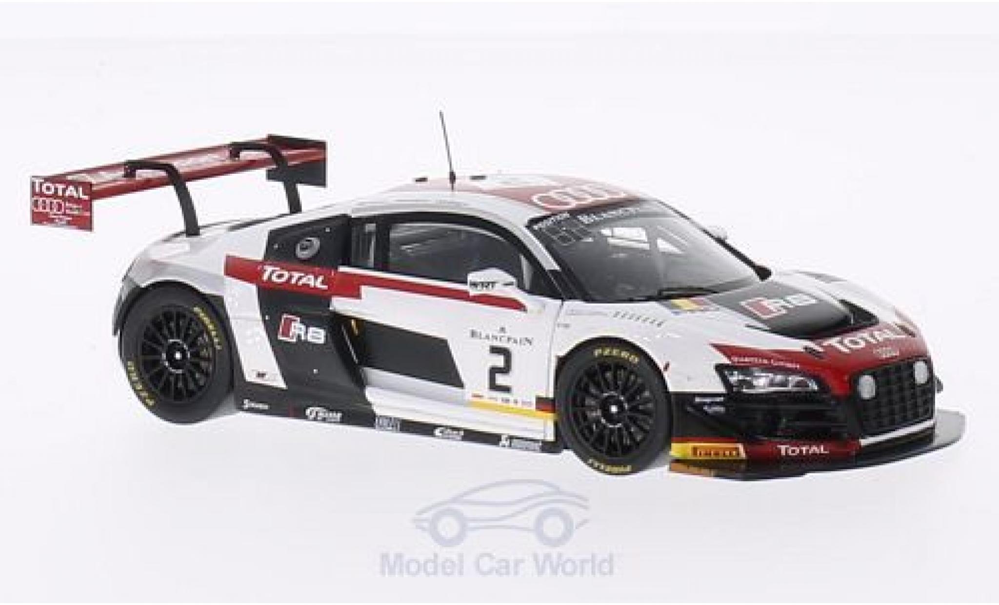 Audi R8 1/43 Spark LMS Ultra No.2 Belgian Club Team 24h Spa 2014 M.F&auml;ssler/A.Lotterer/B.Treluyer modelauto