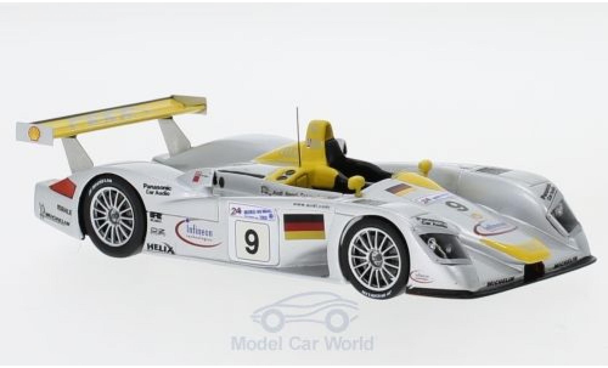 Audi R8 1/43 Spark No.9 24h Le Mans 2000 S.Ortelli/A.McNish/L.Aiello modelauto