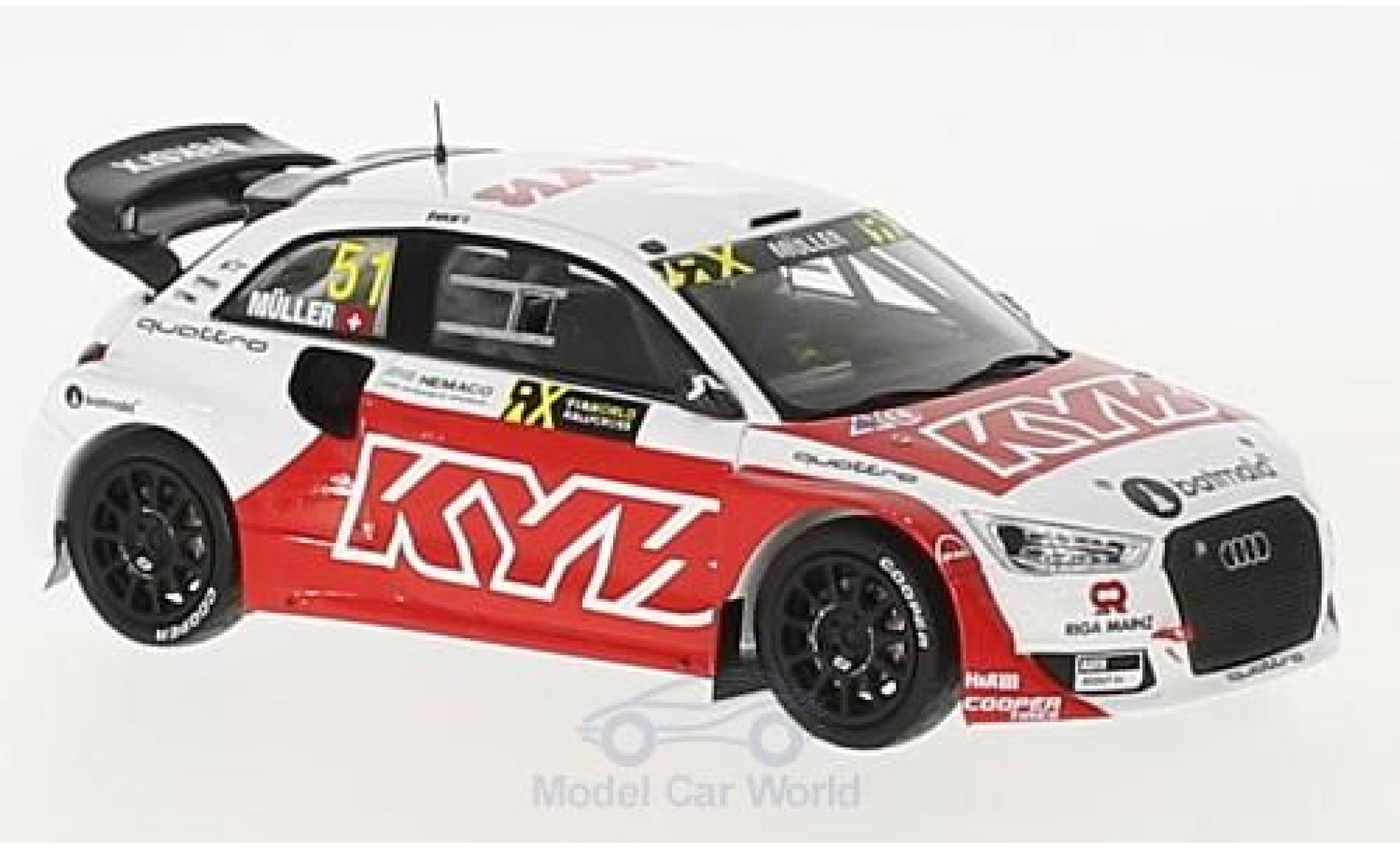 Audi S1 1/43 Spark EKS RX quattro No.51 Rallye-Cross Rallye Frankreich 2017 N.M&uuml;ller modelauto