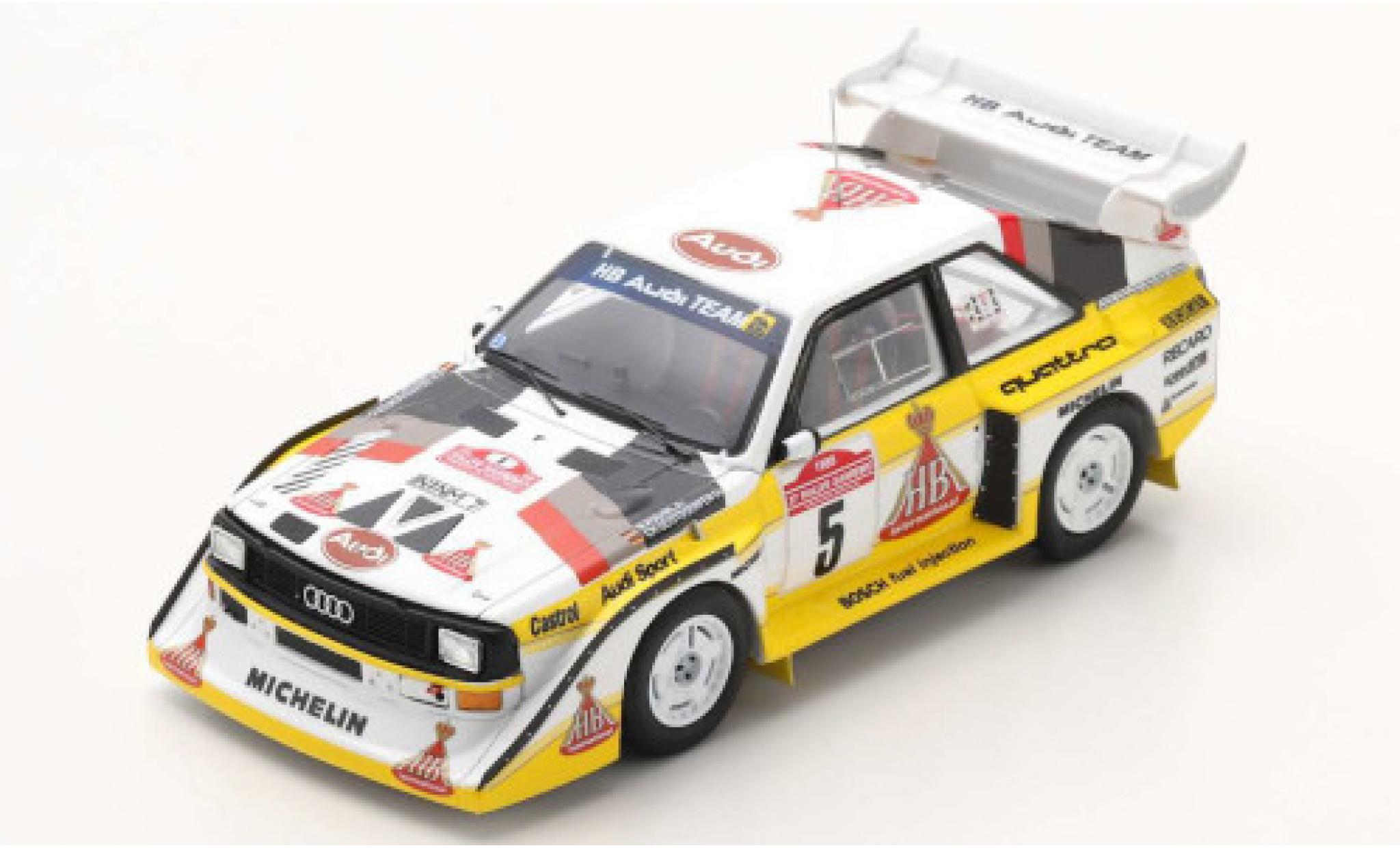 Audi Sport Quattro 1/43 Spark Sport quattro S1 E2 No.5 HB Team HB Rally WM Rally San Remo 1985 W.R&ouml;hrl/C.Geistd&ouml;rfer modelauto