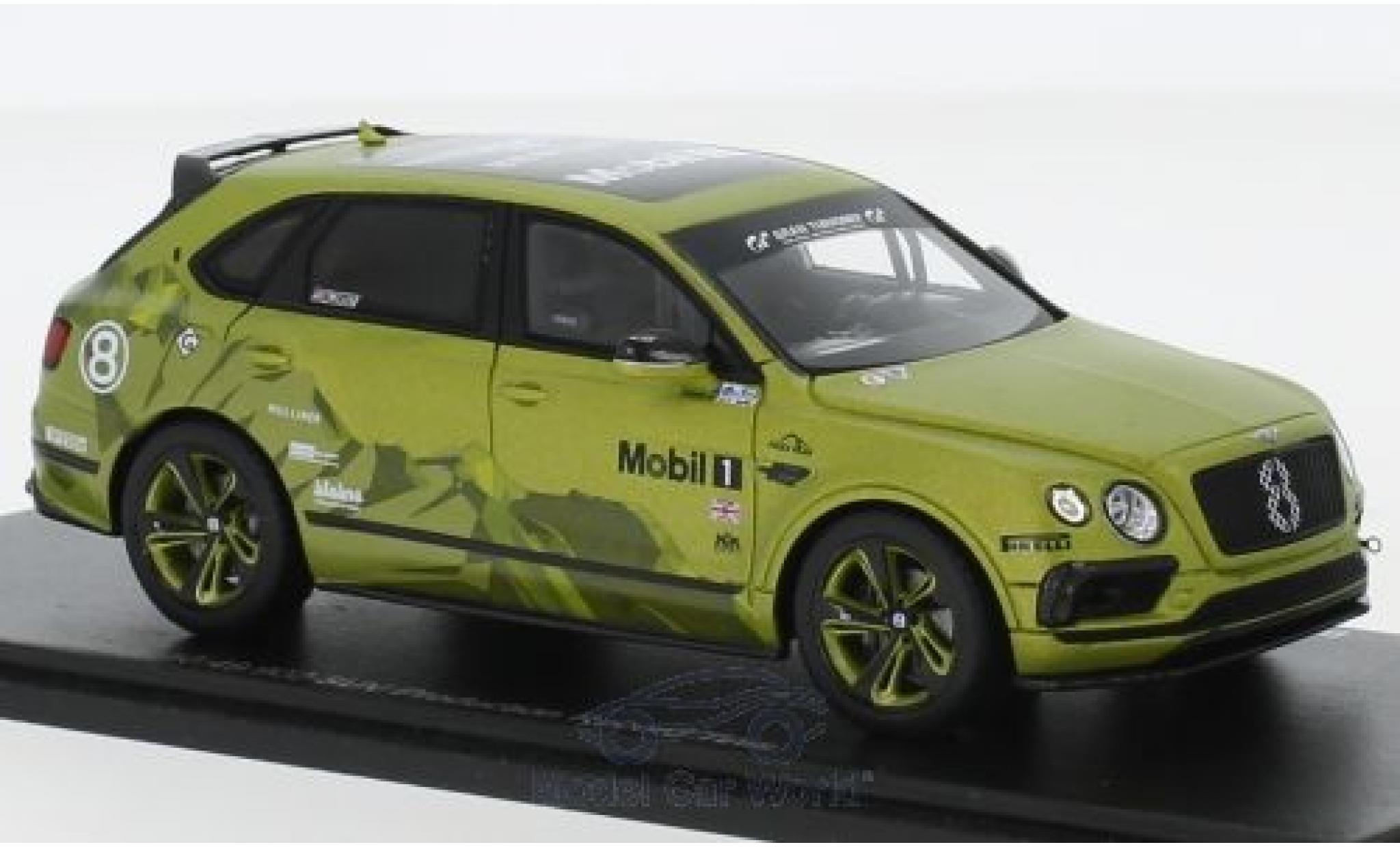 Bentley Bentayga 1/43 Spark No.8 Pikes Peak Hill Climb 2018 SUV Production Record Time 10:49.902 R.Millen/C.Facetti modelauto