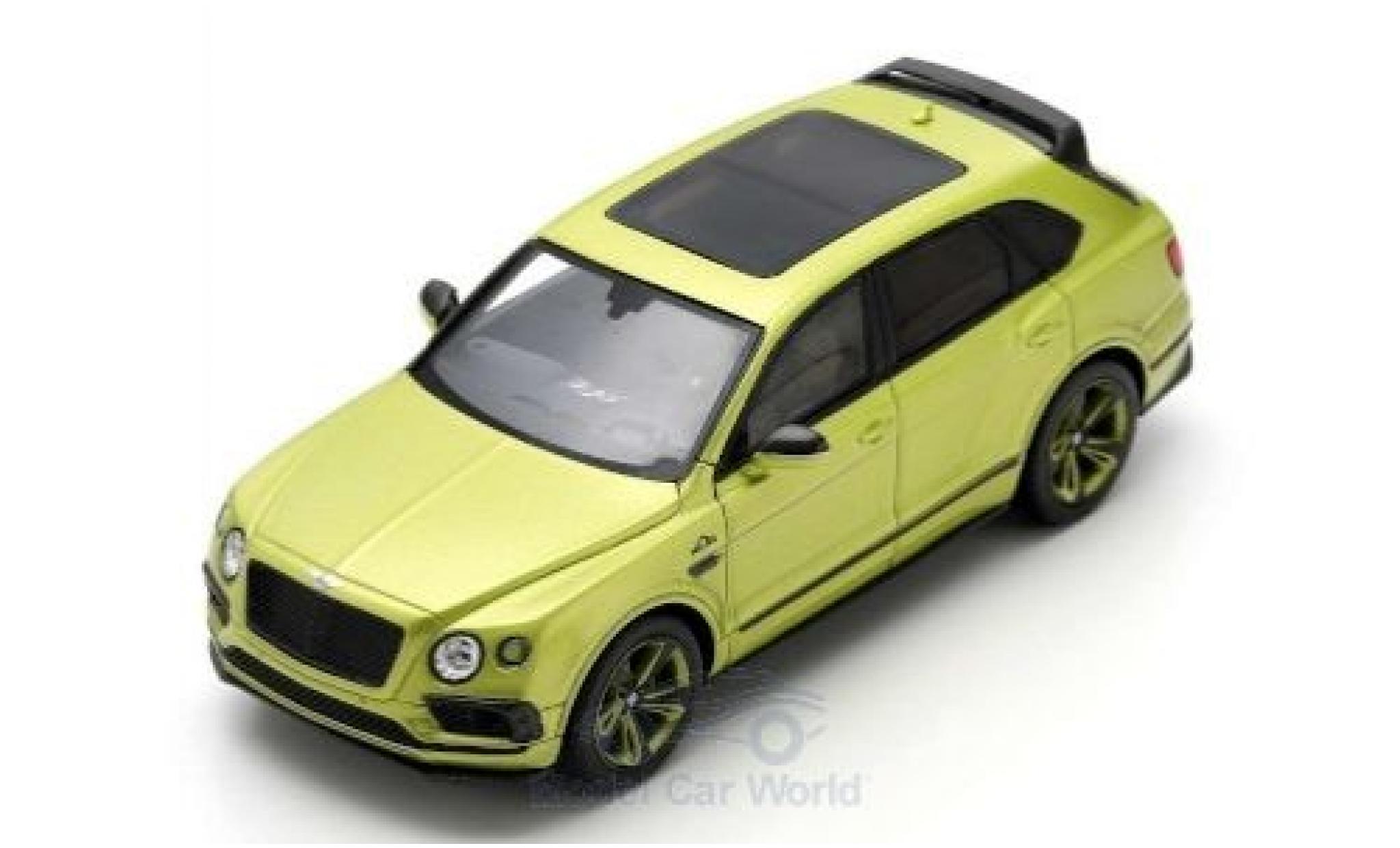 Bentley Bentayga 1/43 Spark Pikes Peak Limited Edition metallic groen 2018 by Mulliner modelauto