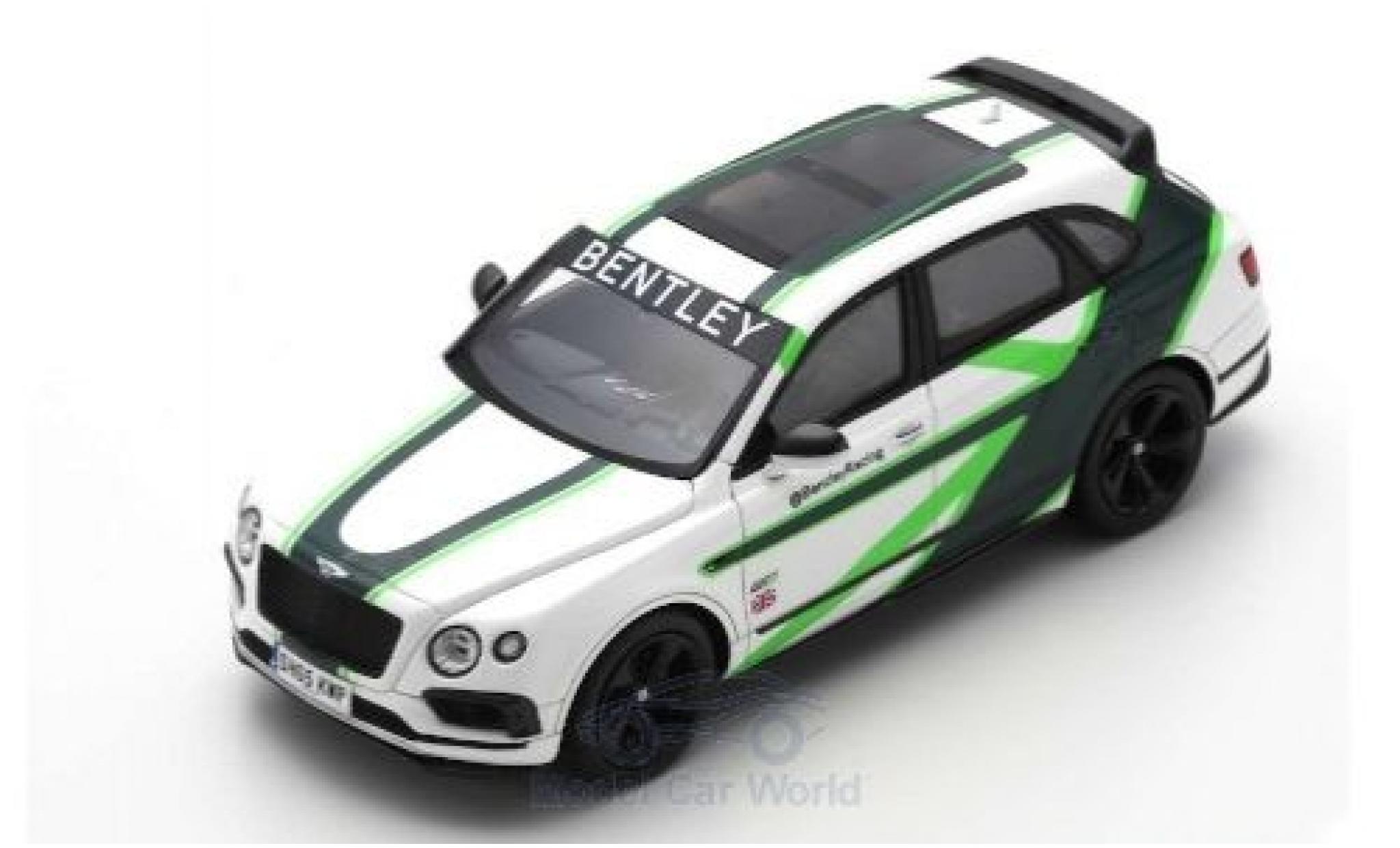 Bentley Bentayga 1/43 Spark wit/Dekor 2019 GT3 Demonstrationsfahrzeug 24h N&uuml;rburgring modelauto