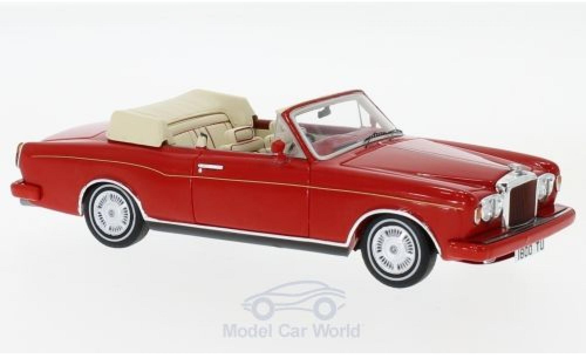Bentley Continental T 1/43 Spark Cabriolet rood RHD 1984 modelauto