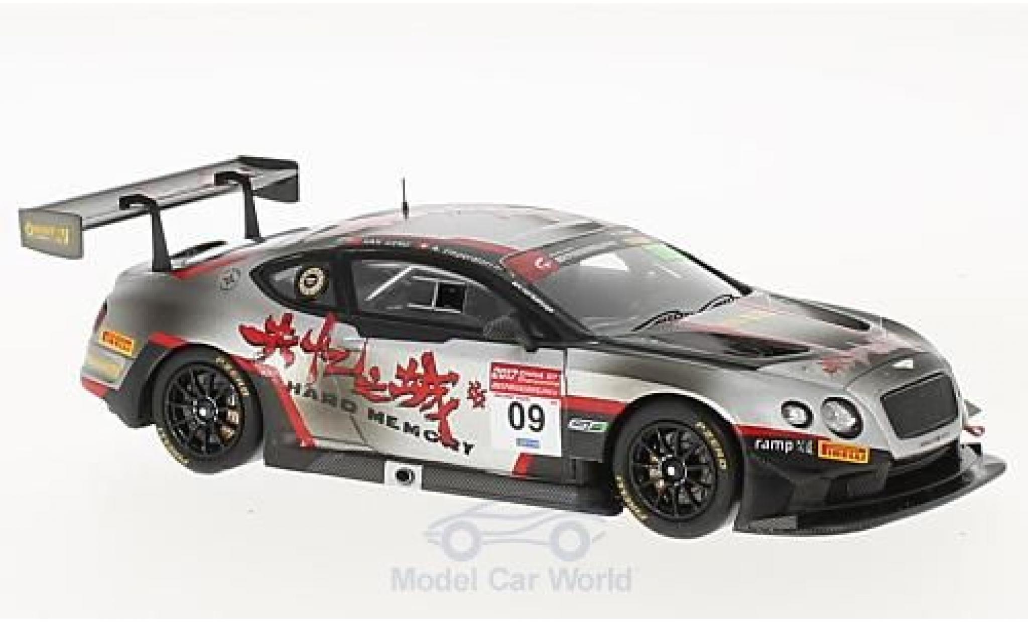 Bentley Continental T 1/43 Spark GT3 No.9 Hard Memory Team Absolute GT Championship China 2017 P.Geng/A.Imperatori modelauto