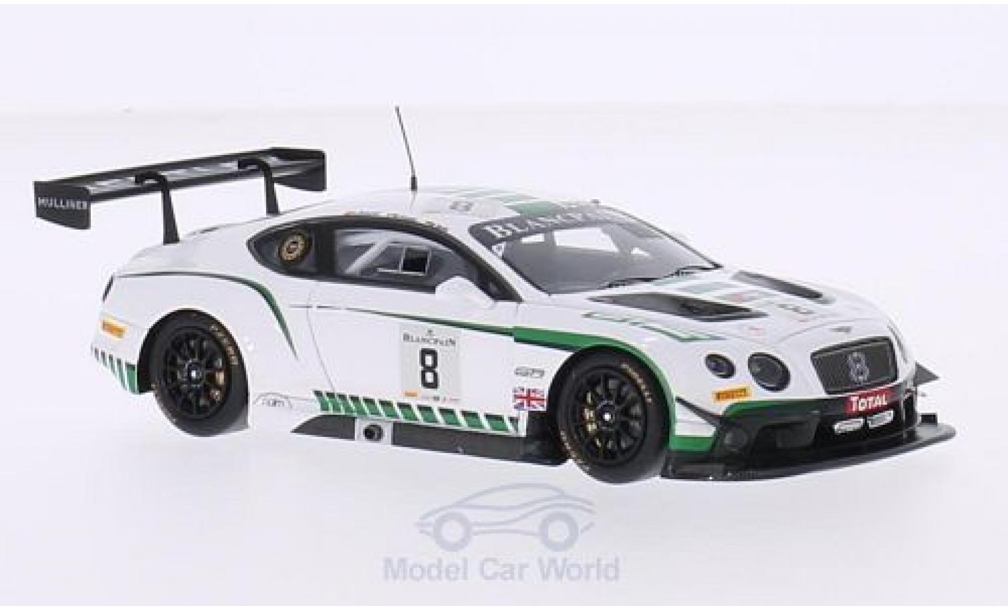 Bentley Continental T 1/43 Spark GT3 RHD No.8 M-Sport 24h Spa 2015 M.Buhk/M.Soulet/A.Soucek modelauto