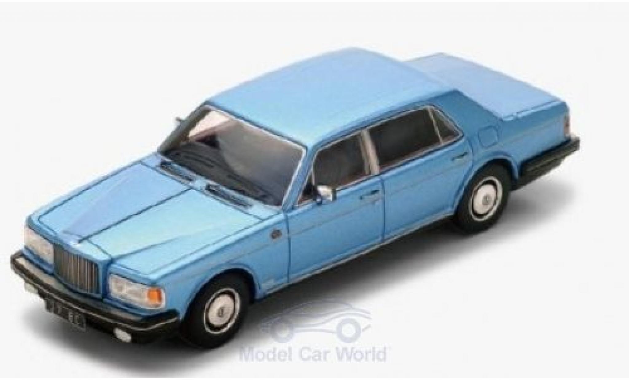 Bentley Mulsanne 1/43 Spark metallic blauw RHD 1980 modelauto