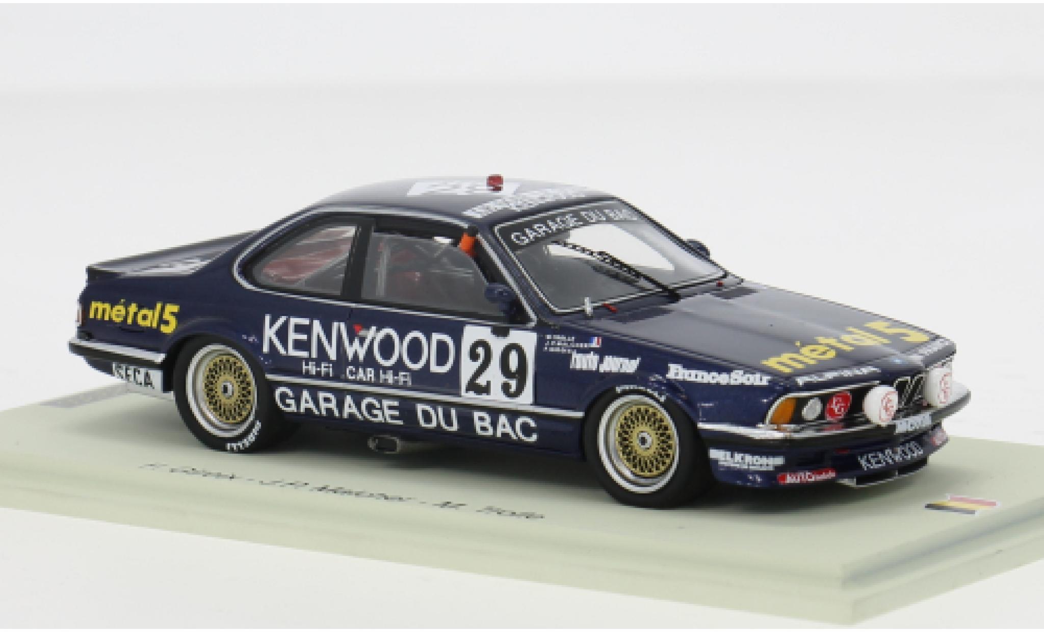 Bmw 635 1/43 Spark CSi 24h Spa 1986 #29 1:43 modelauto