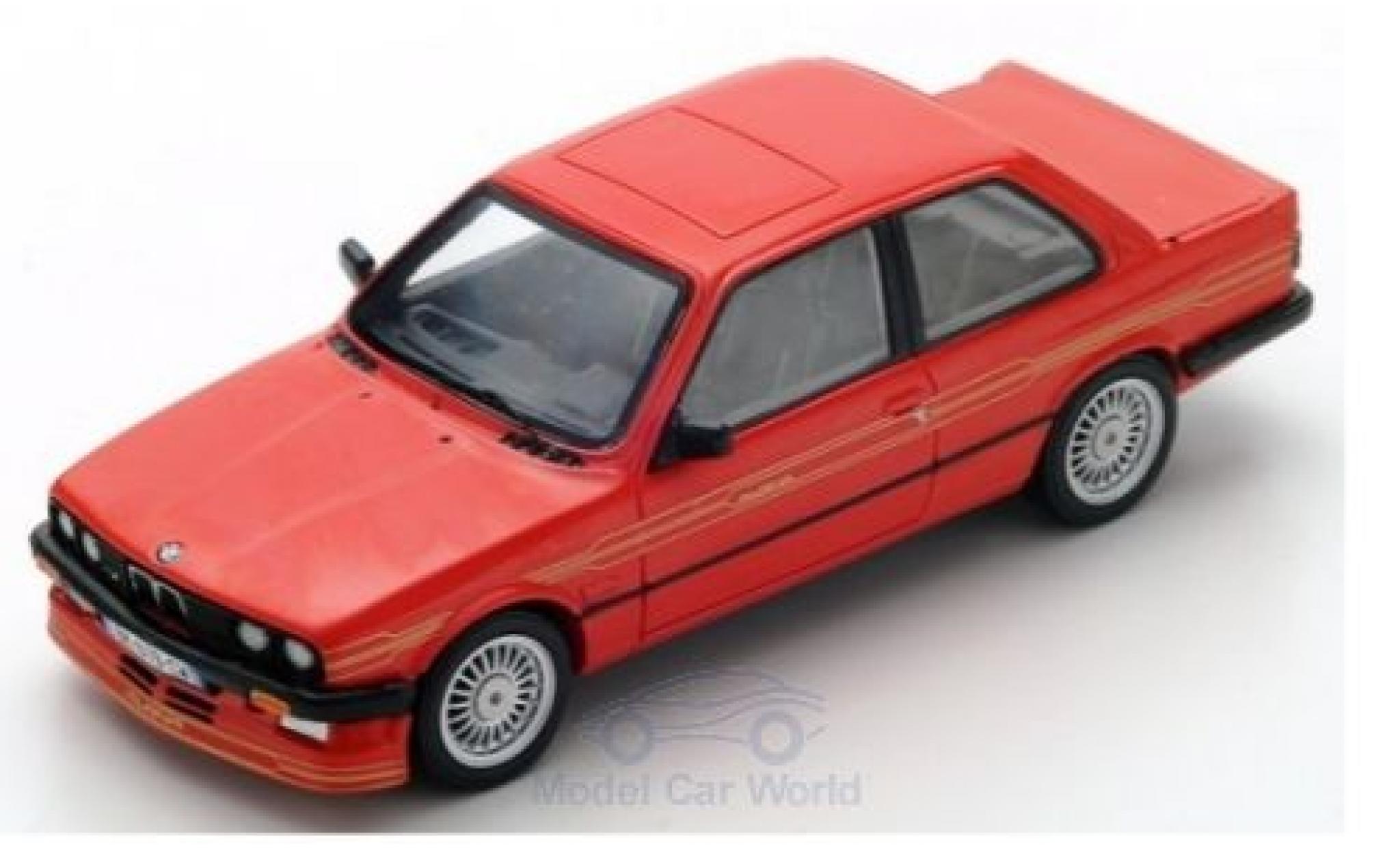 Bmw Alpina 1/43 Spark B6 3.5 (E30) rood 1988 modelauto