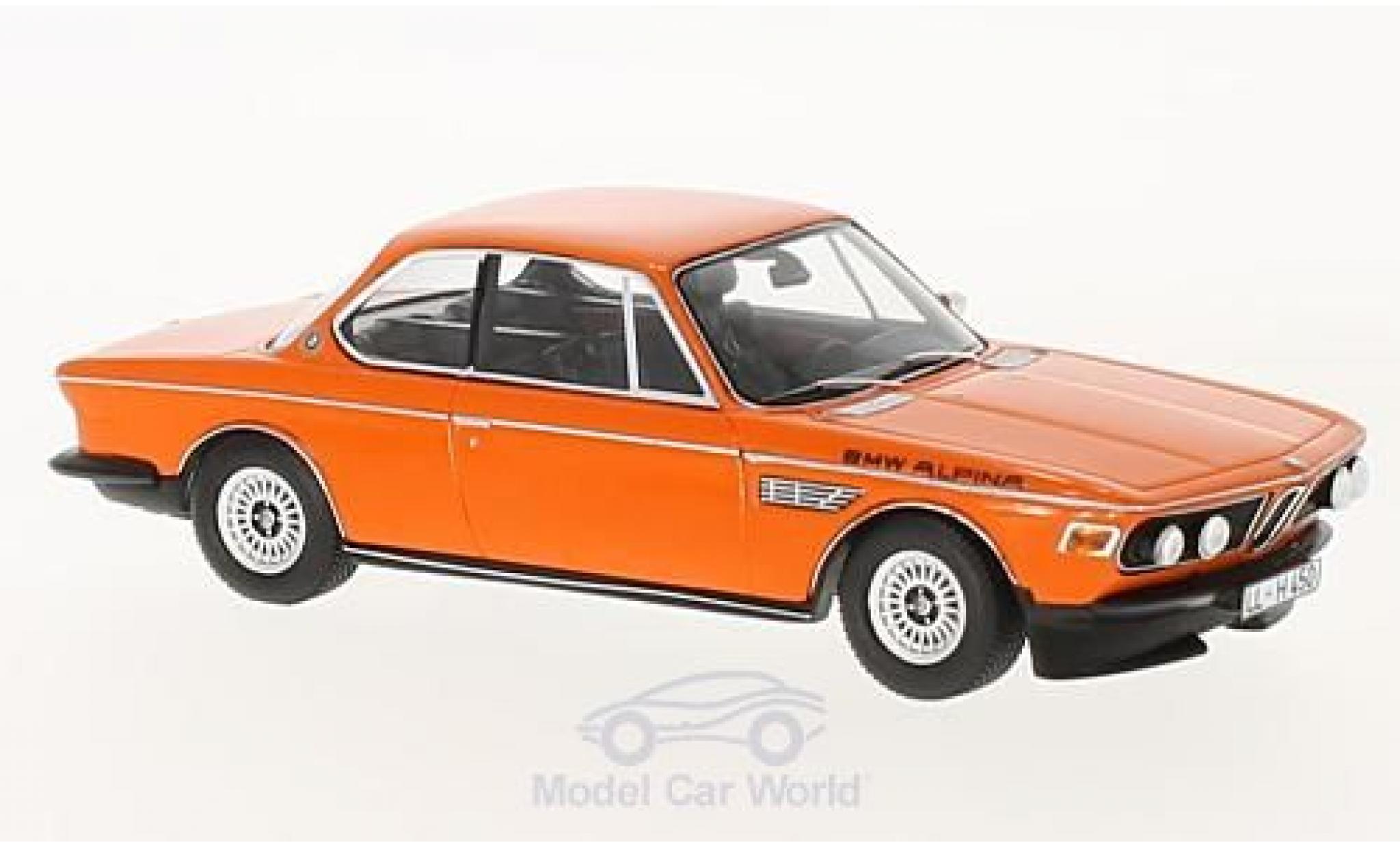 Bmw Alpina 1/43 Spark CSL (E9) oranje modelauto