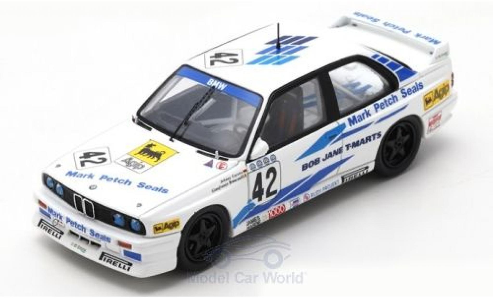Bmw M3 1/43 Spark (E30) No.42 WTCC Bathurst 1987 J.Cecotto/G.Brancatelli modelauto
